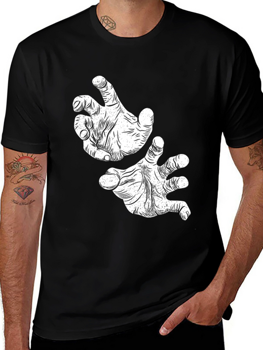 Creepy Hand Gesture Black T-Shirt