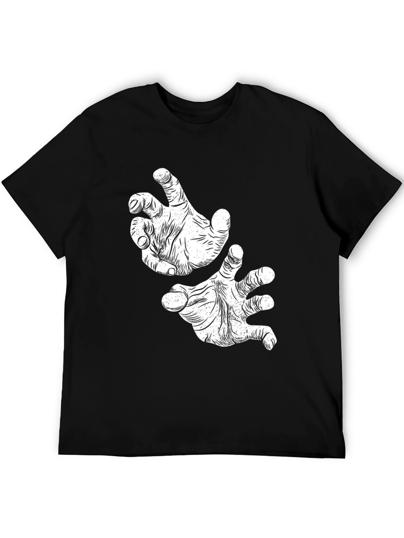 Creepy Hand Gesture Black T-Shirt