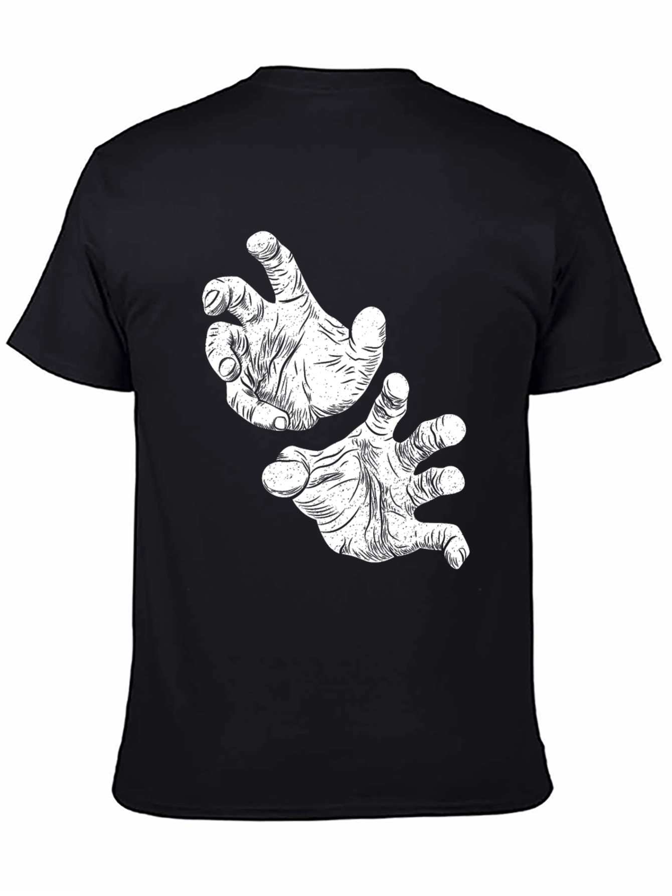 Creepy Hand Gesture Black T-Shirt
