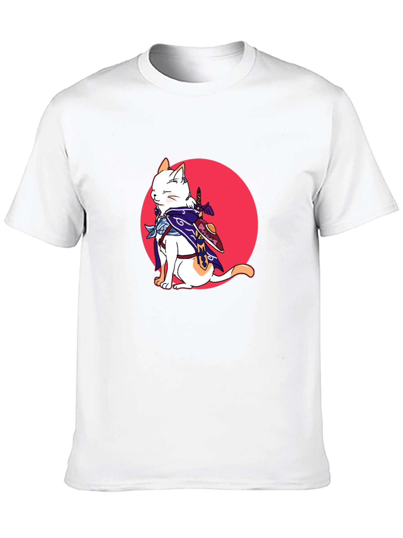 Ninja Cat Graphic T-Shirt - Black