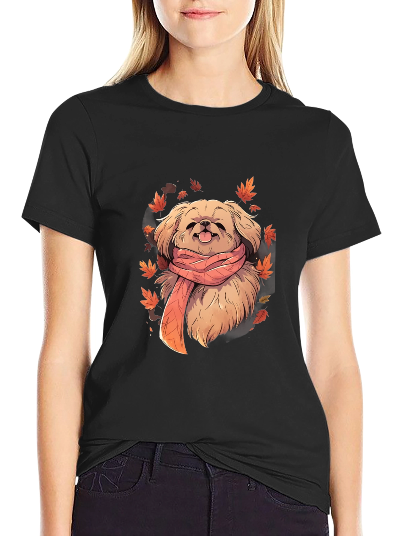 Dog in Scarf Graphic Tee