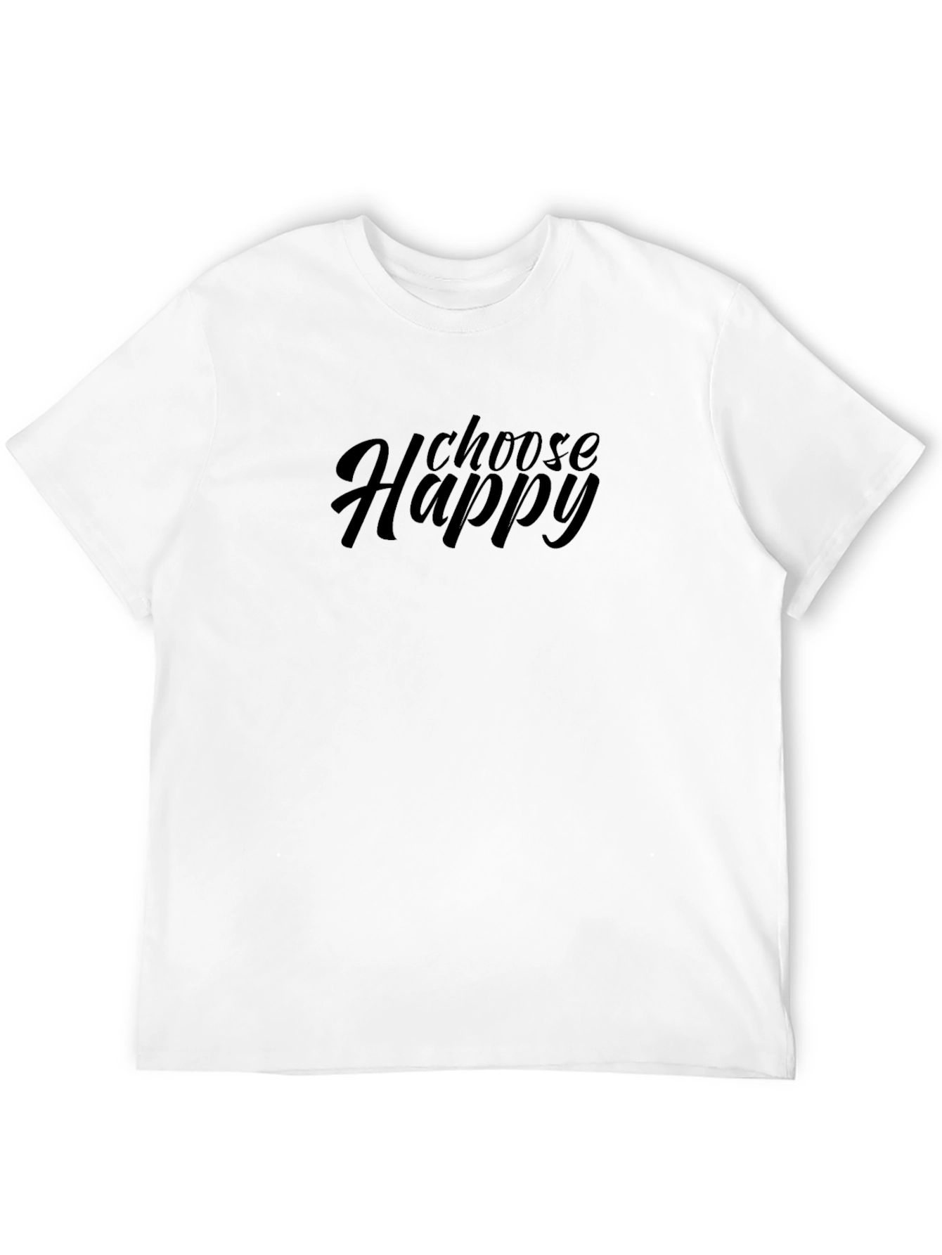 Choose Happy Black T-Shirt - Motivational Tee