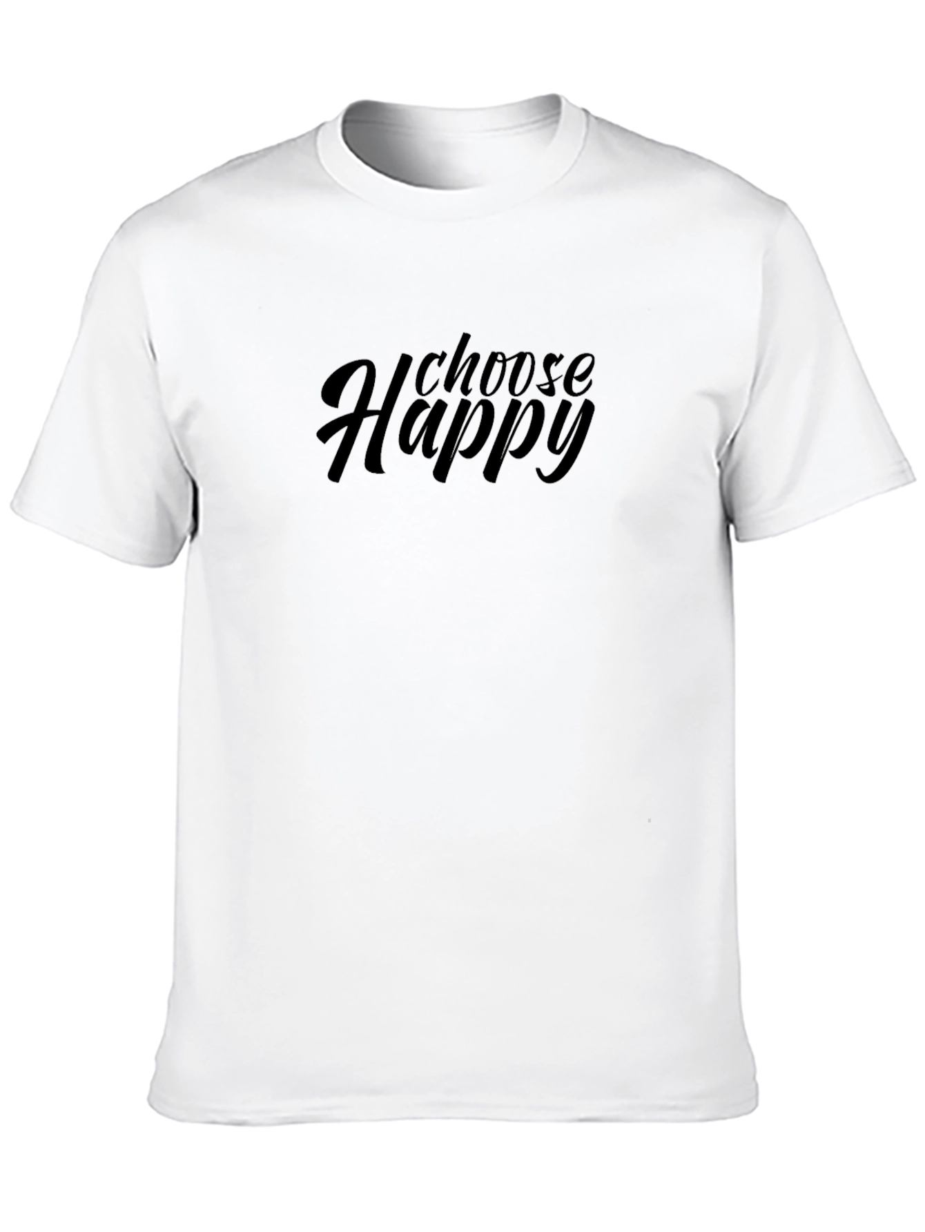 Choose Happy Black T-Shirt - Motivational Tee