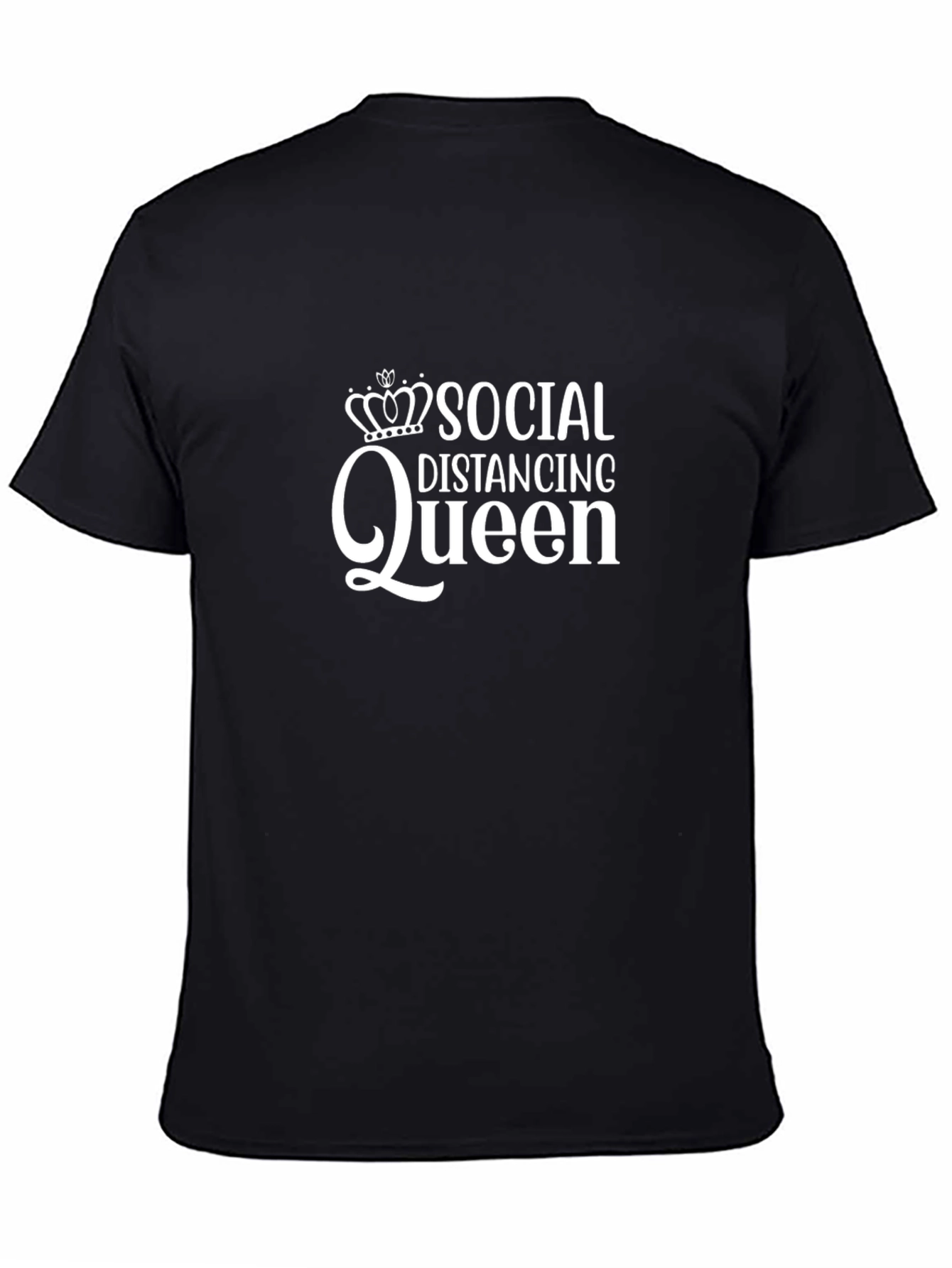Social Distancing Queen Graphic Tee - Black