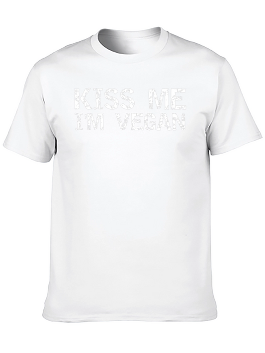 Kiss Me Im Vegan Black Graphic Tee