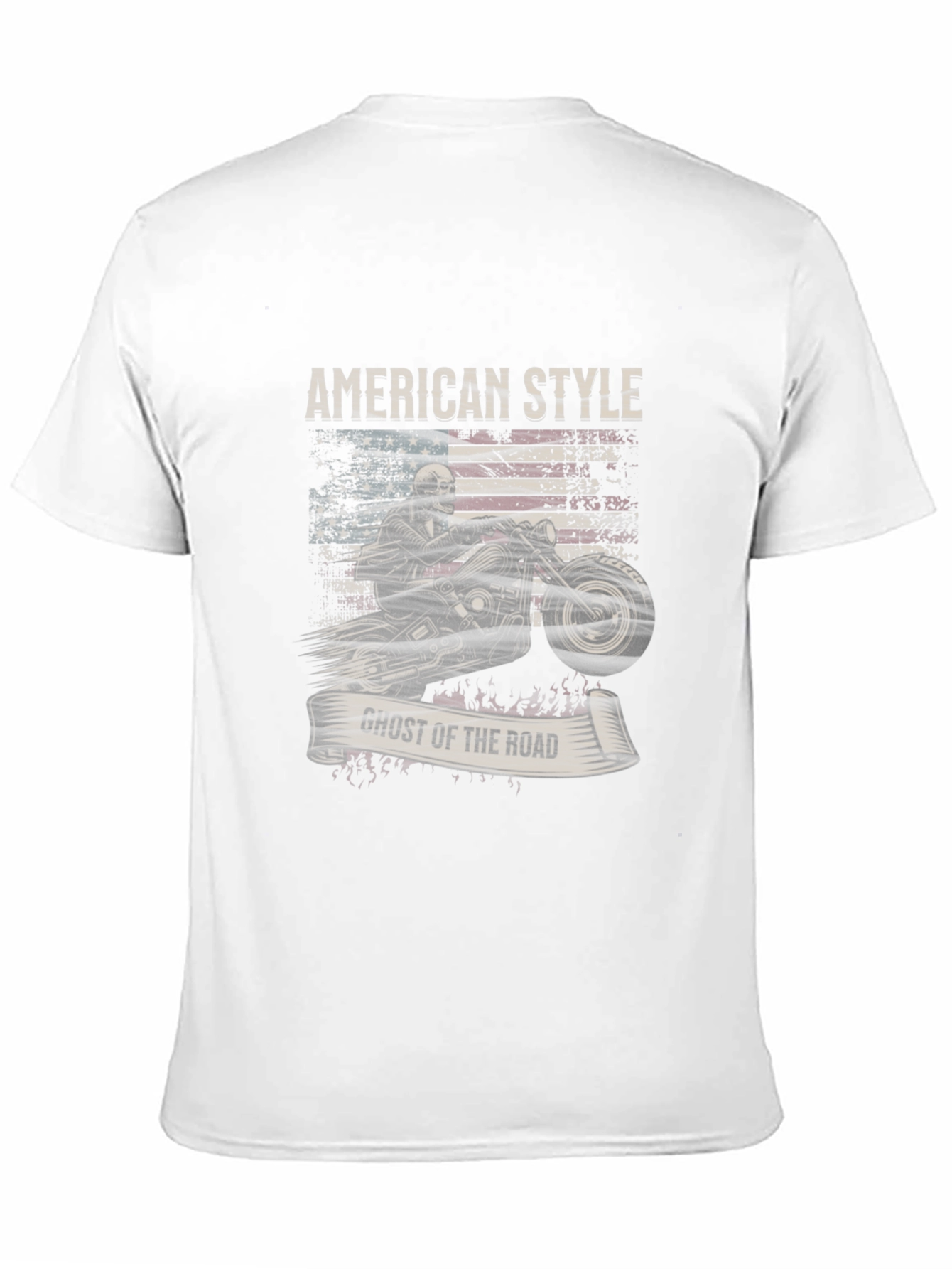 American Style Ghost Rider Graphic T-Shirt