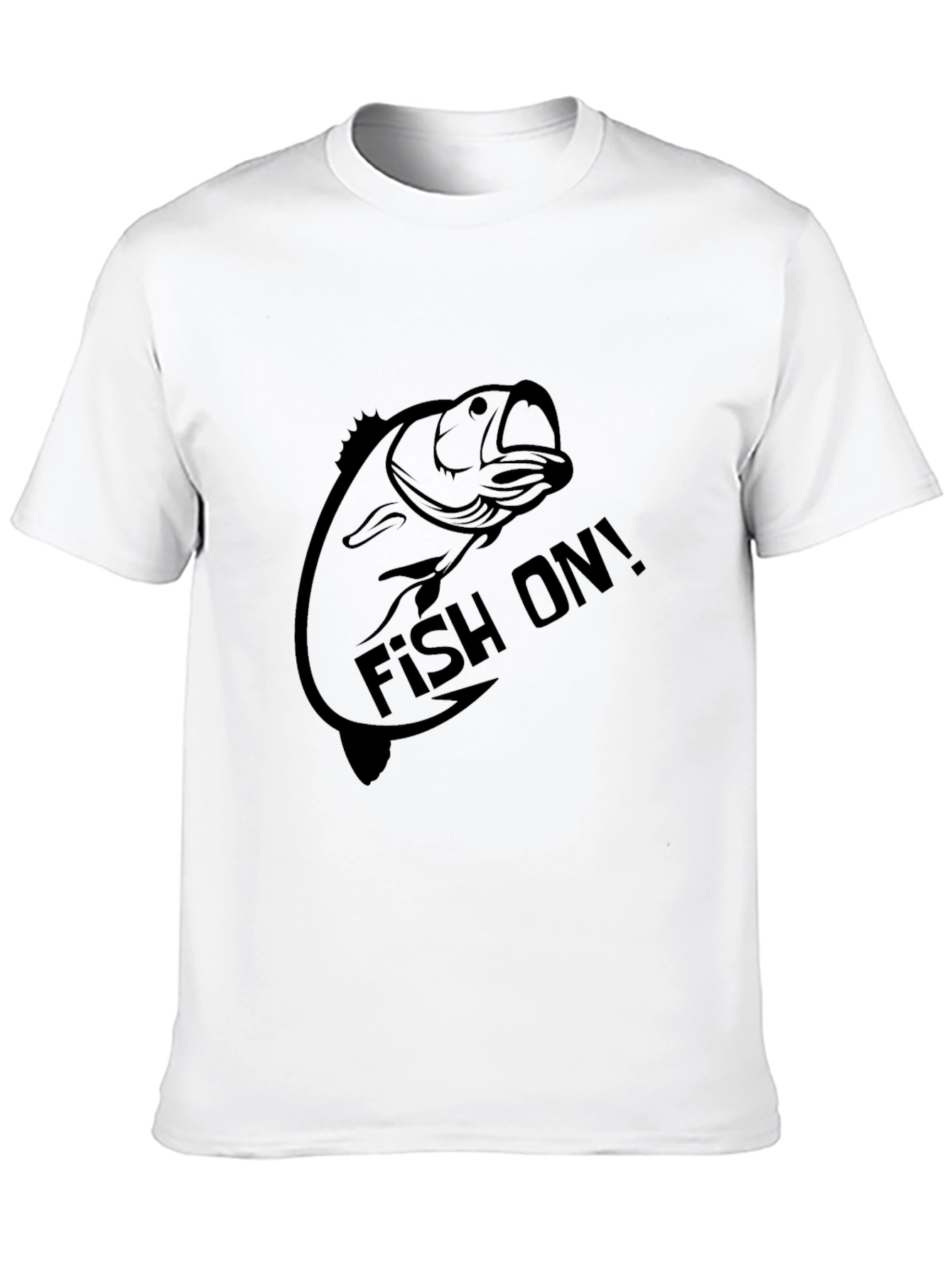 Fishing T-Shirt: Fish On! Black Tee