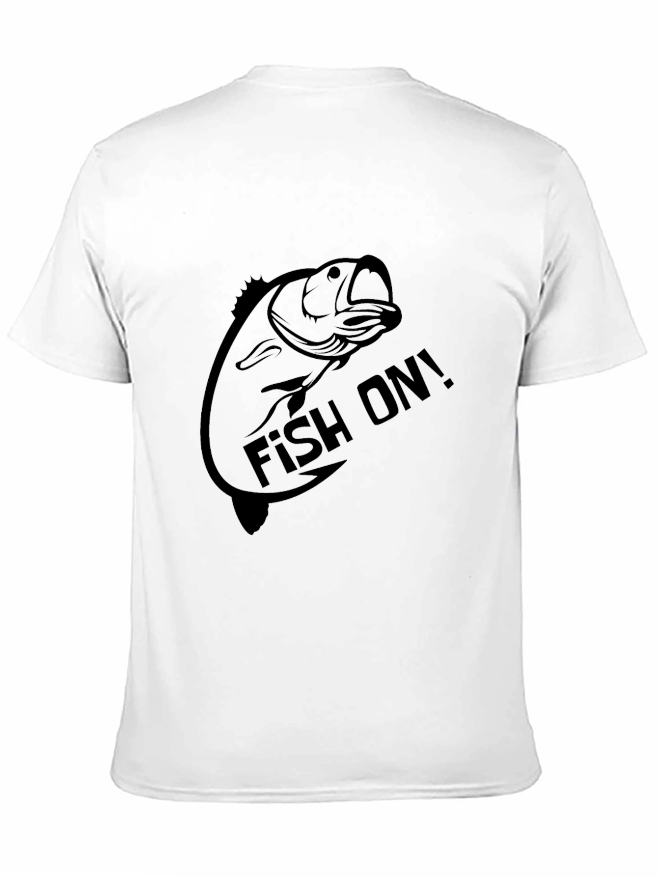 Fishing T-Shirt: Fish On! Black Tee