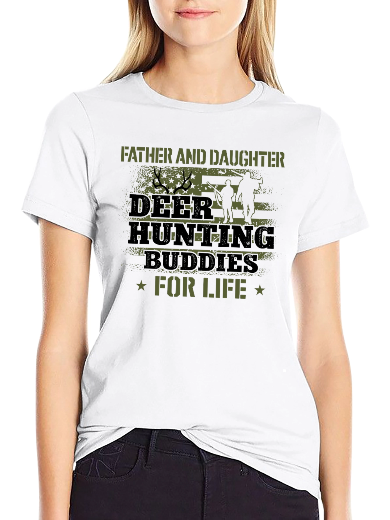 Father Daughter Deer Hunting Buddies T-Shirt