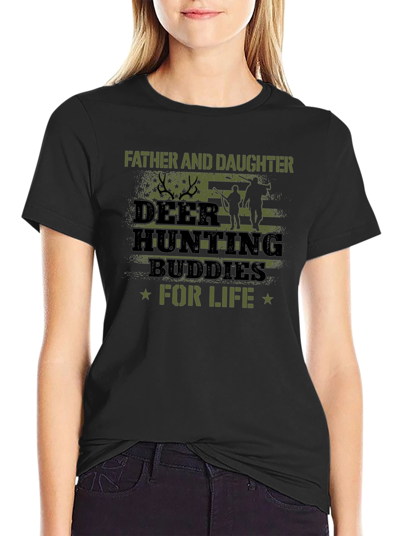 Father Daughter Deer Hunting Buddies T-Shirt