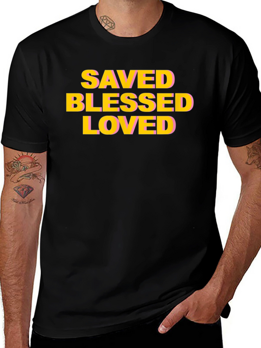 Saved Blessed Loved Graphic T-Shirt