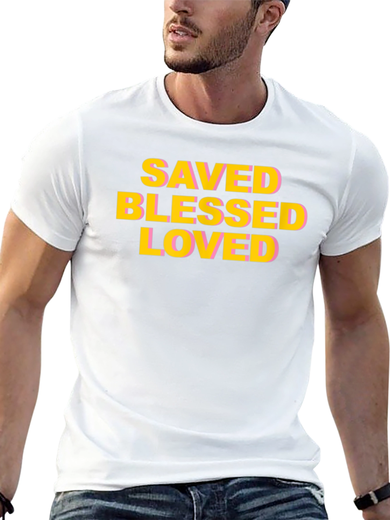 Saved Blessed Loved Graphic T-Shirt