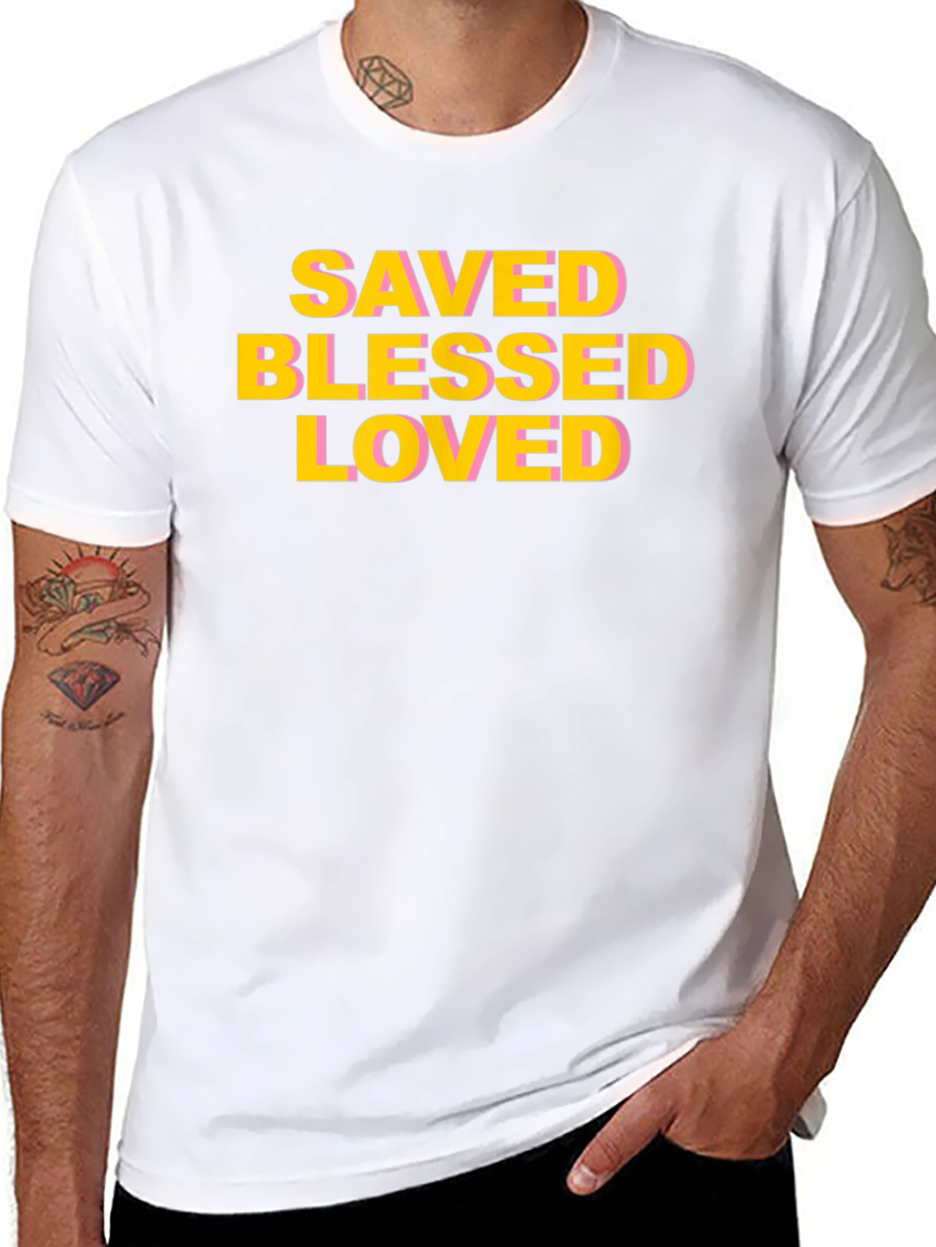 Saved Blessed Loved Graphic T-Shirt