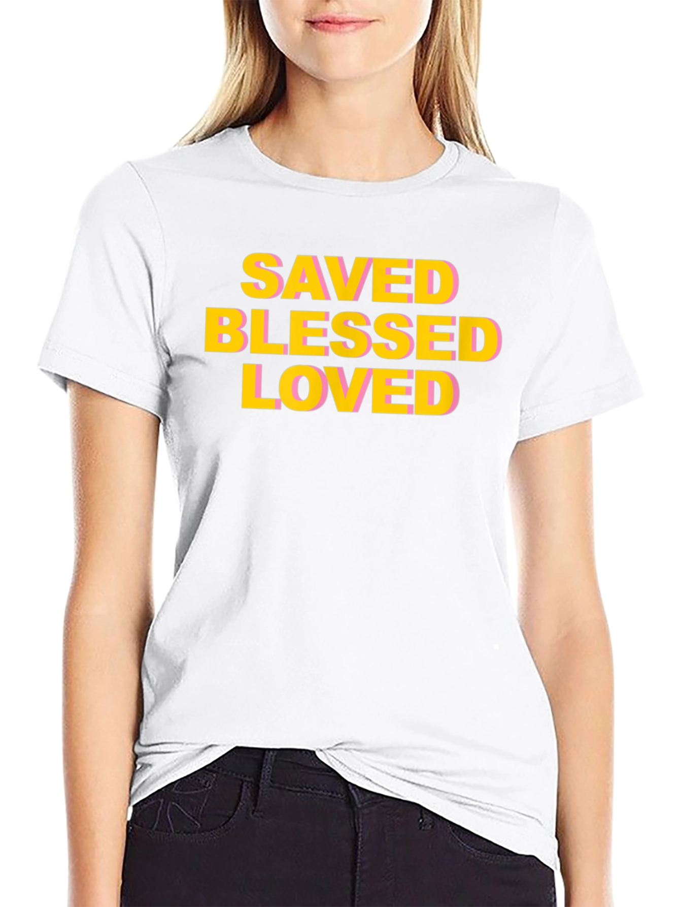 Saved Blessed Loved Graphic T-Shirt