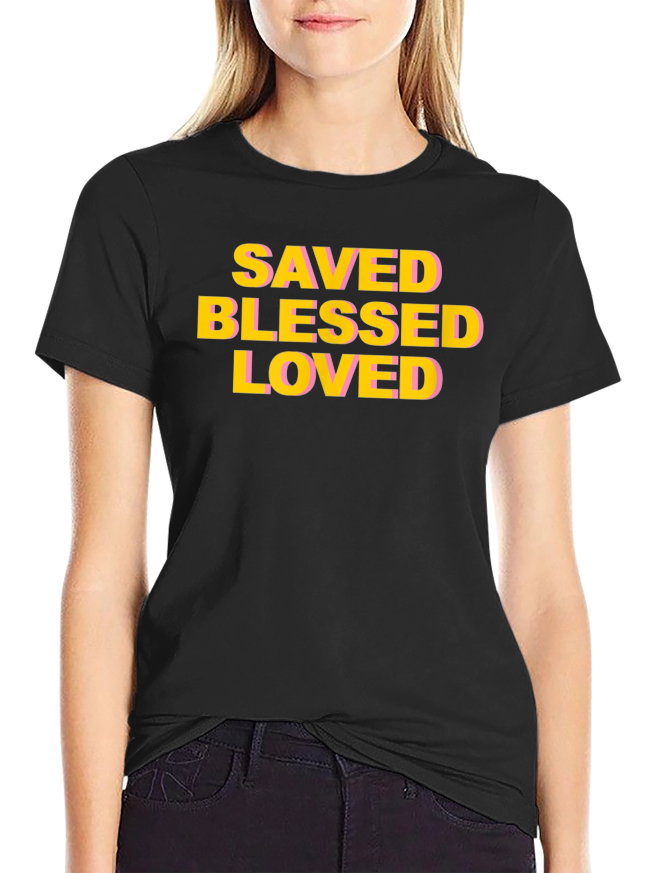 Saved Blessed Loved Graphic T-Shirt