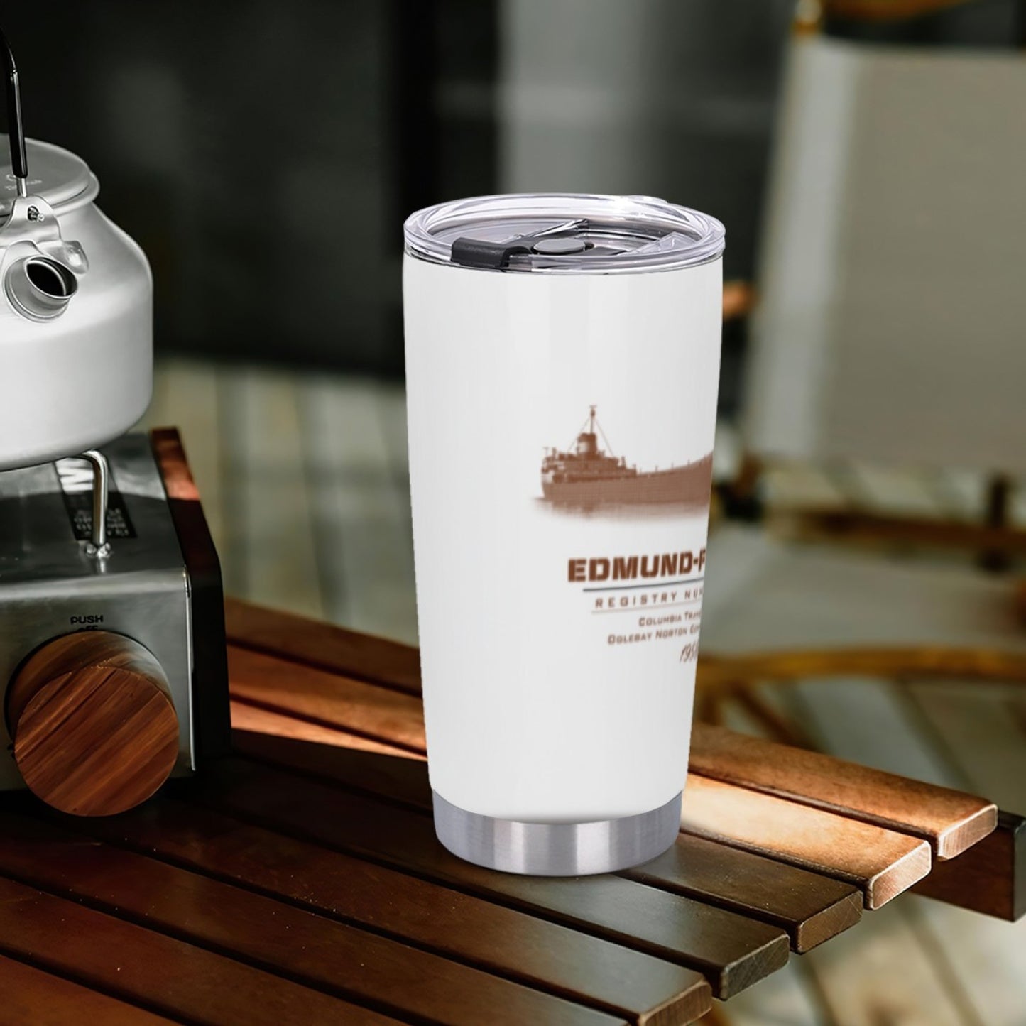 Outdoor-Ready Insulated Tumbler - Stainless Steel Graphic Design Reusable Cup