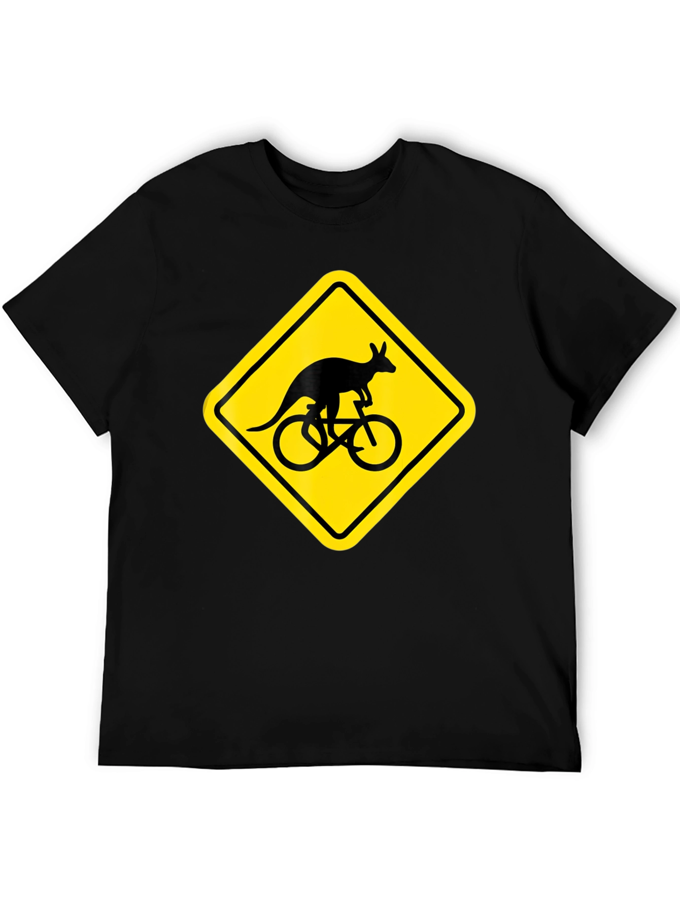 Kangaroo Cycling T-Shirt - Novelty Graphic Tee