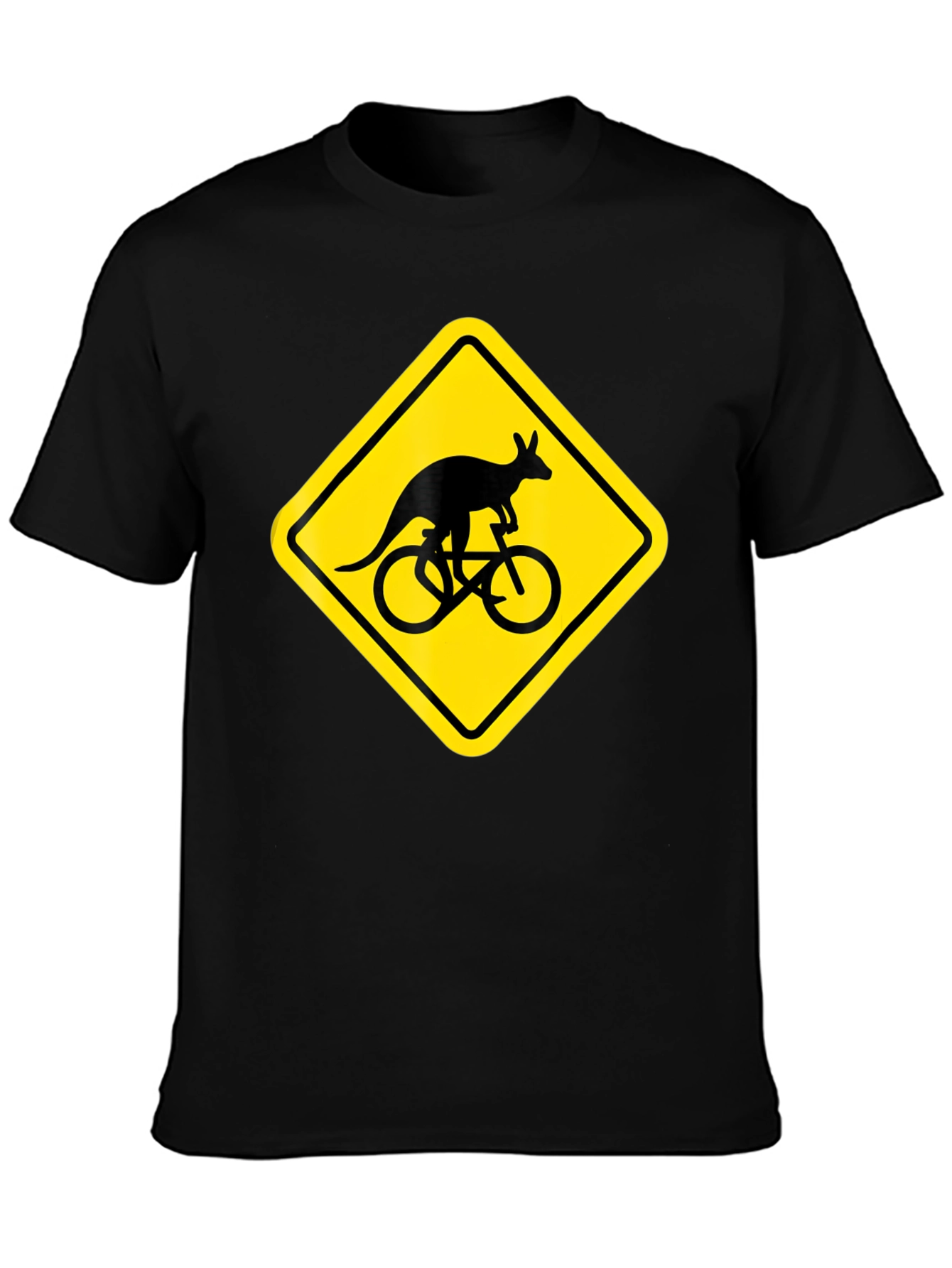Kangaroo Cycling T-Shirt - Novelty Graphic Tee