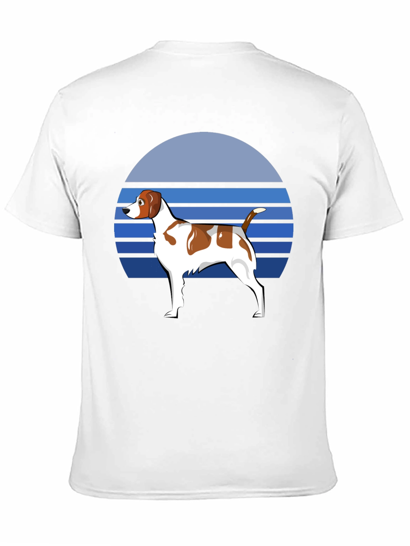 Dog Graphic T-Shirt: Retro Sunset Design