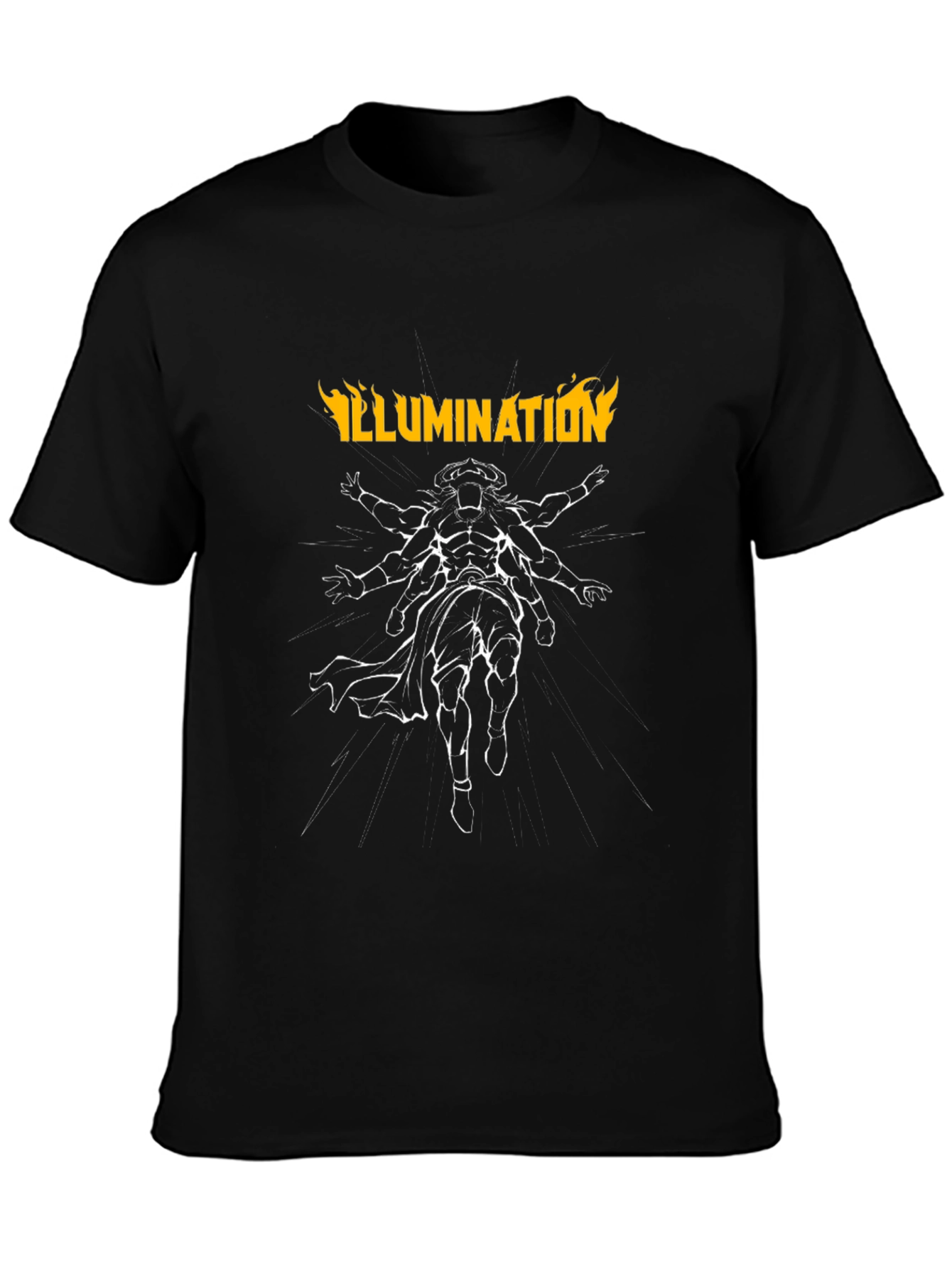Illumination Graphic Print Mens Black T-Shirt