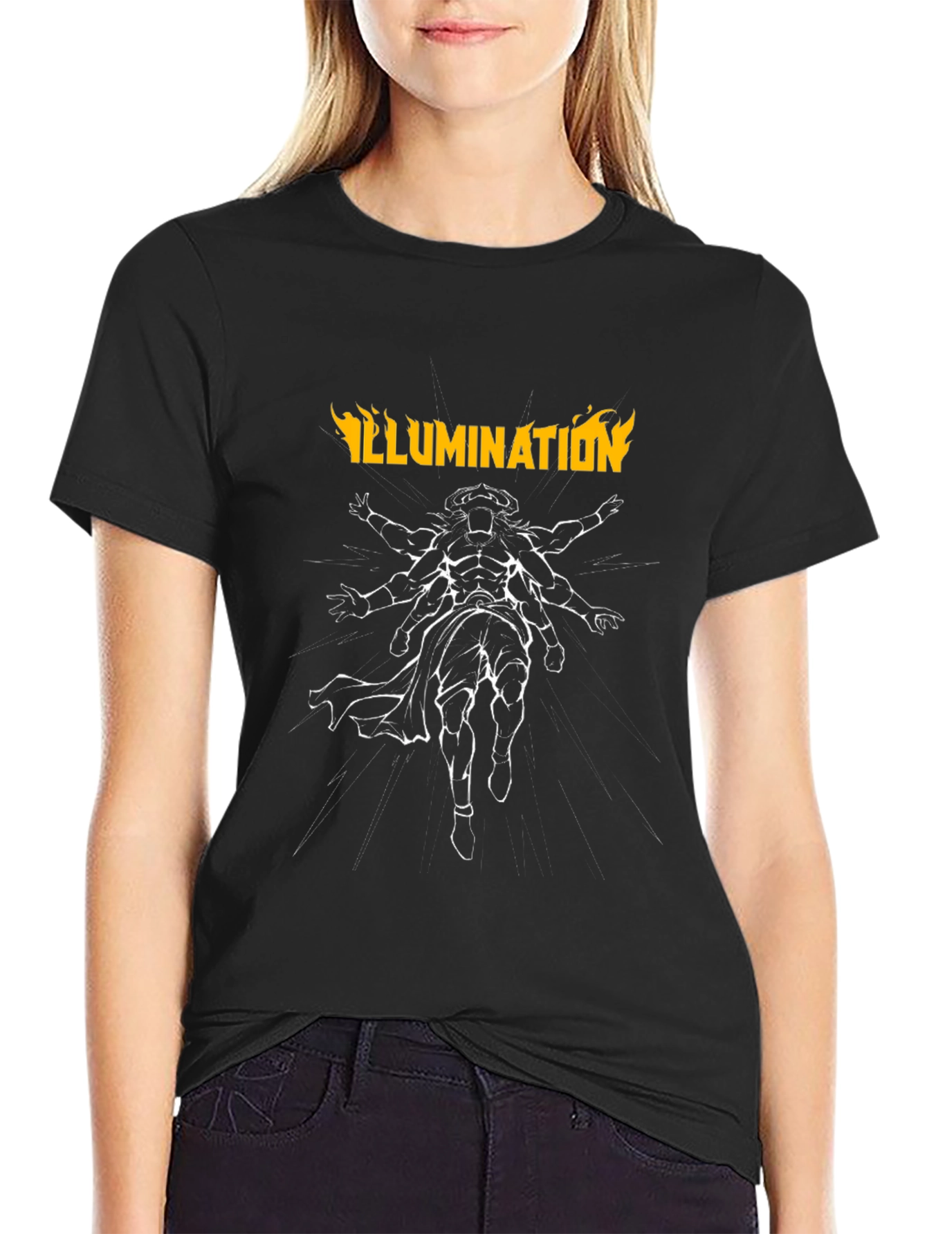 Illumination Graphic Print Mens Black T-Shirt