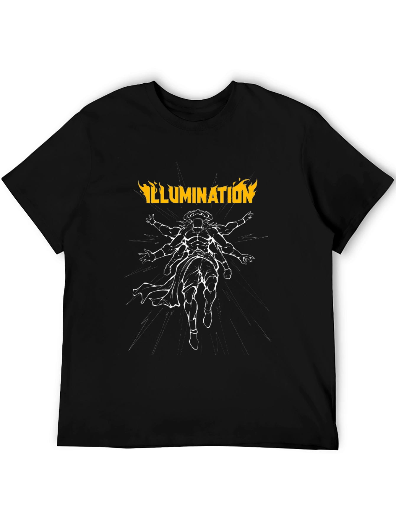 Illumination Graphic Print Mens Black T-Shirt