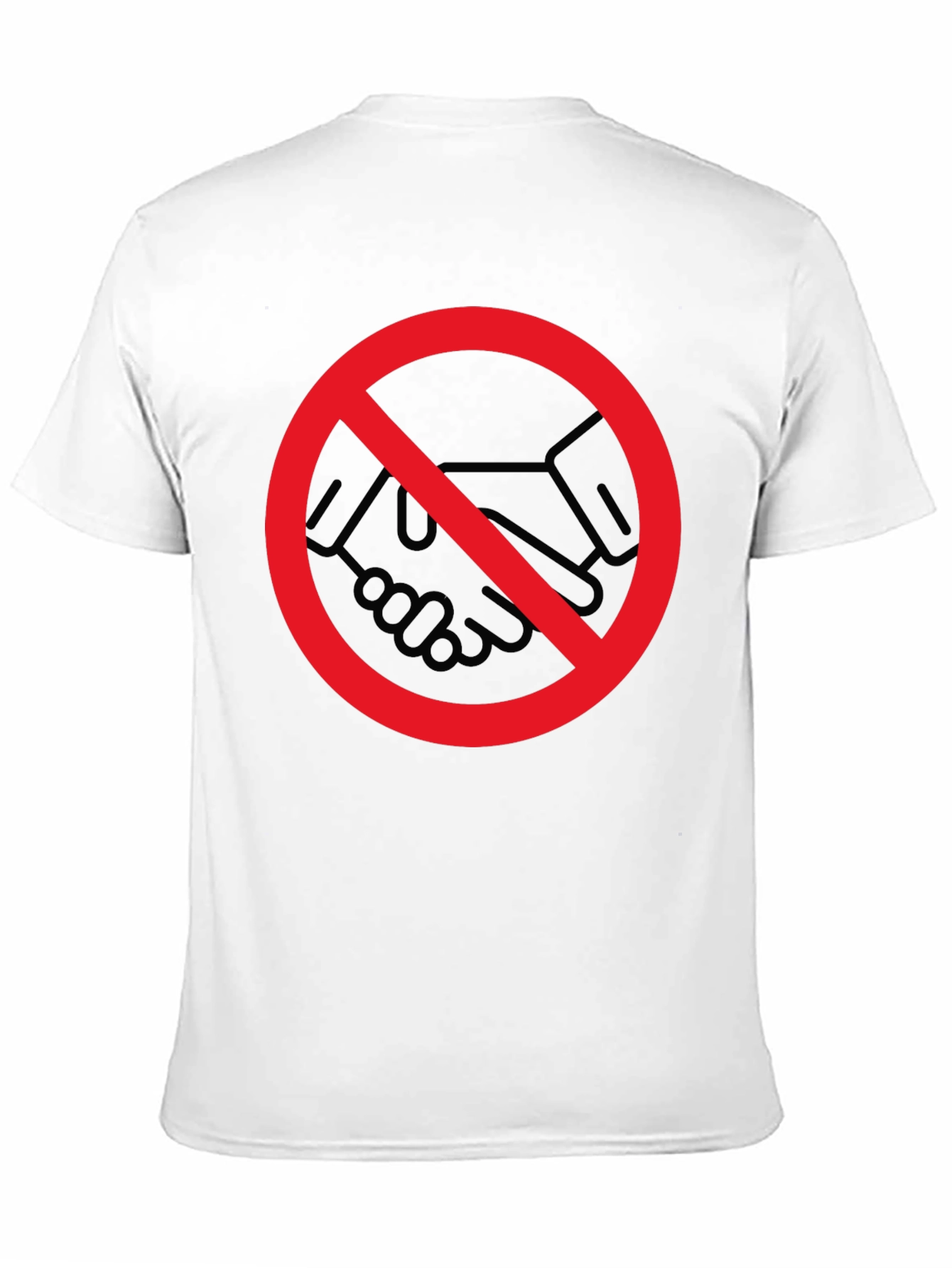 No Handshake Graphic Tee - Black Crew Neck