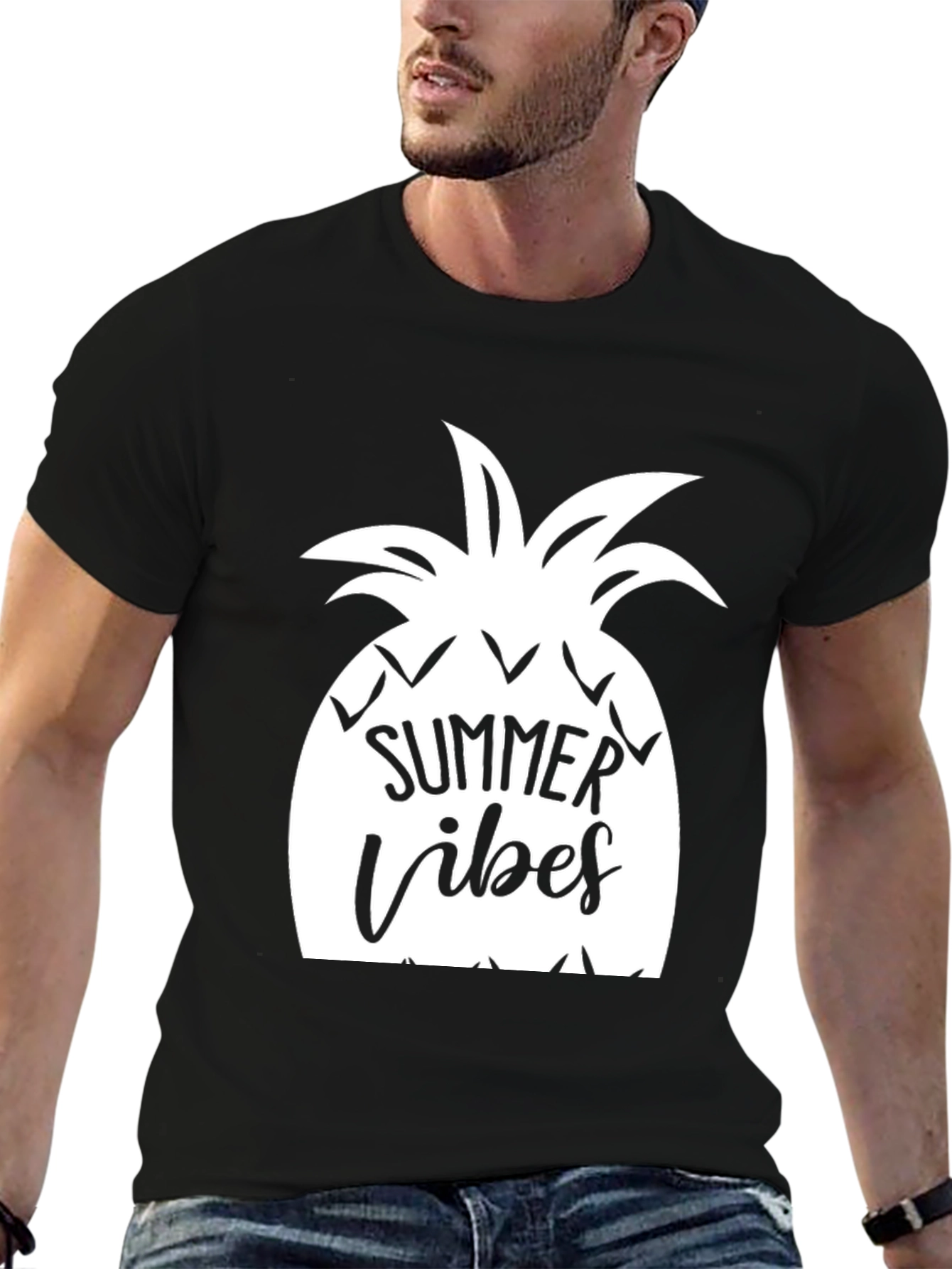 Summer Vibes Pineapple Graphic Tee