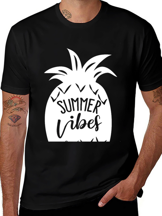 Summer Vibes Pineapple Graphic Tee