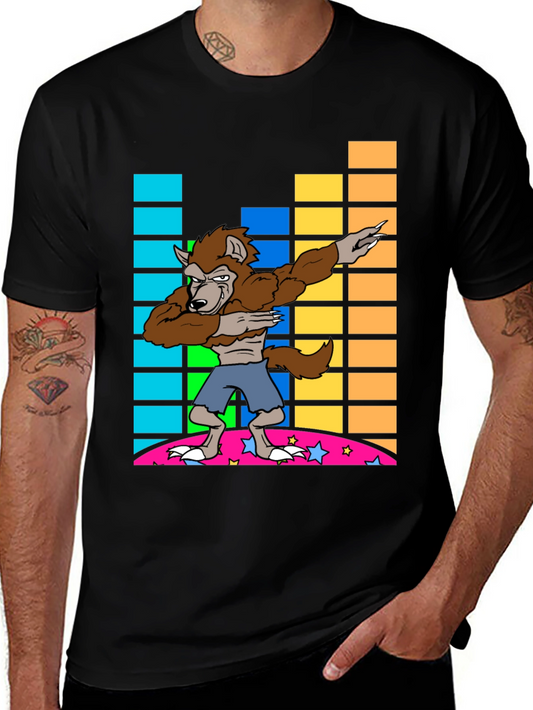 Dabbing Werewolf Graphic Tee - Fun Novelty Shirt