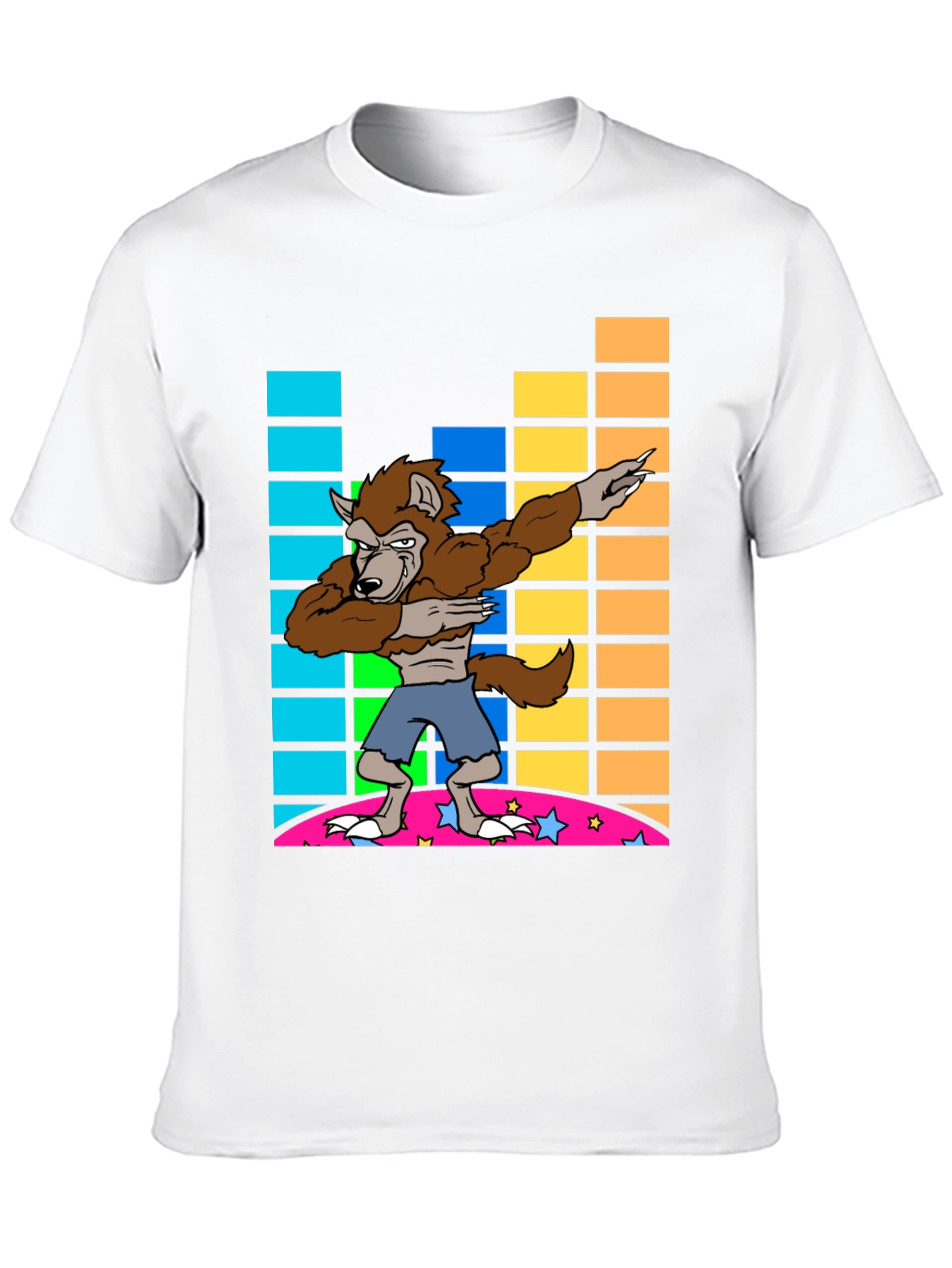 Dabbing Werewolf Graphic Tee - Fun Novelty Shirt