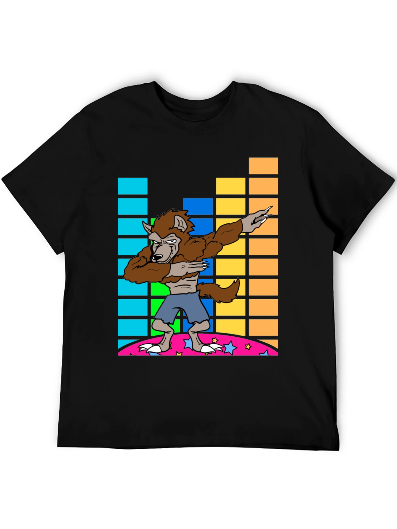 Dabbing Werewolf Graphic Tee - Fun Novelty Shirt