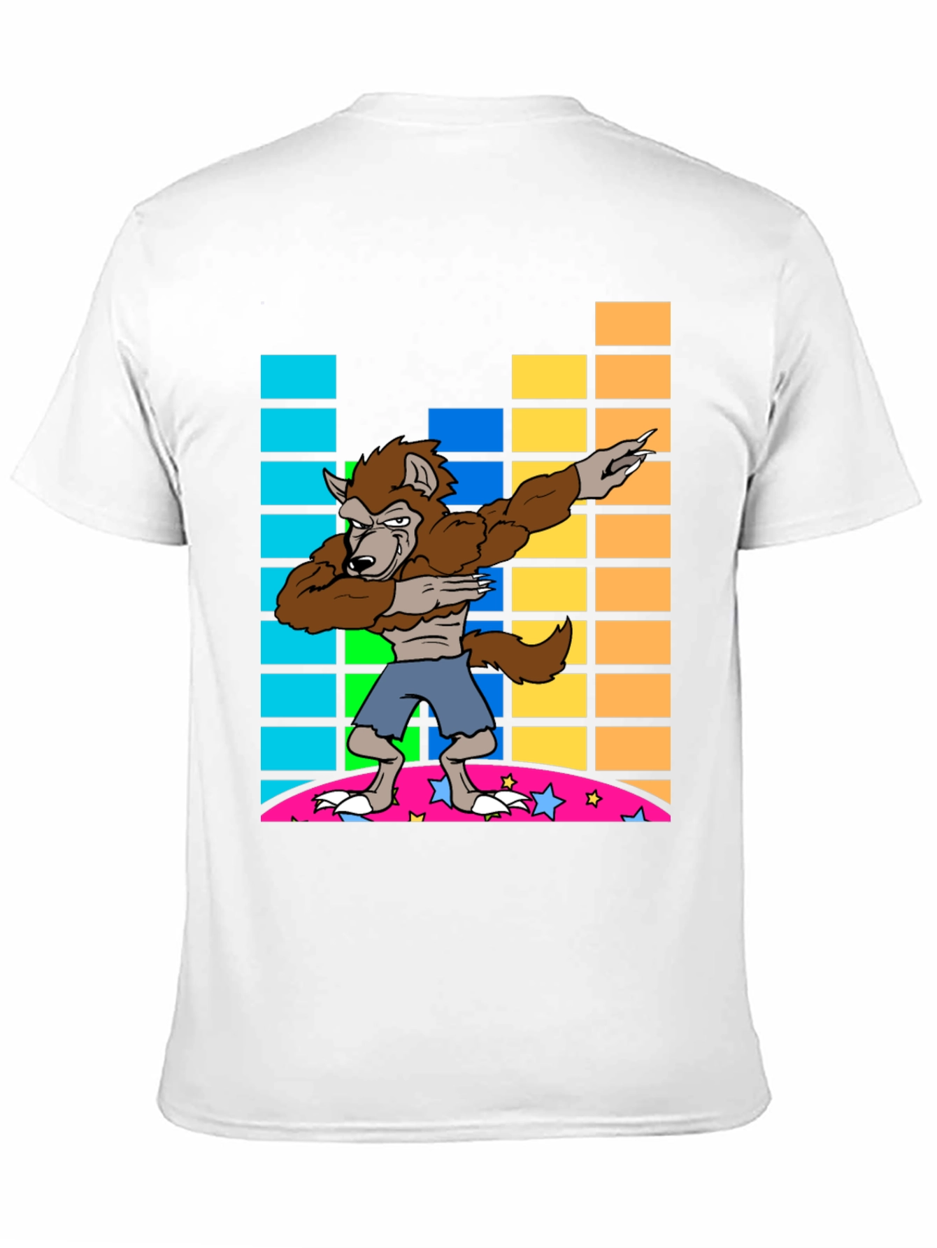 Dabbing Werewolf Graphic Tee - Fun Novelty Shirt