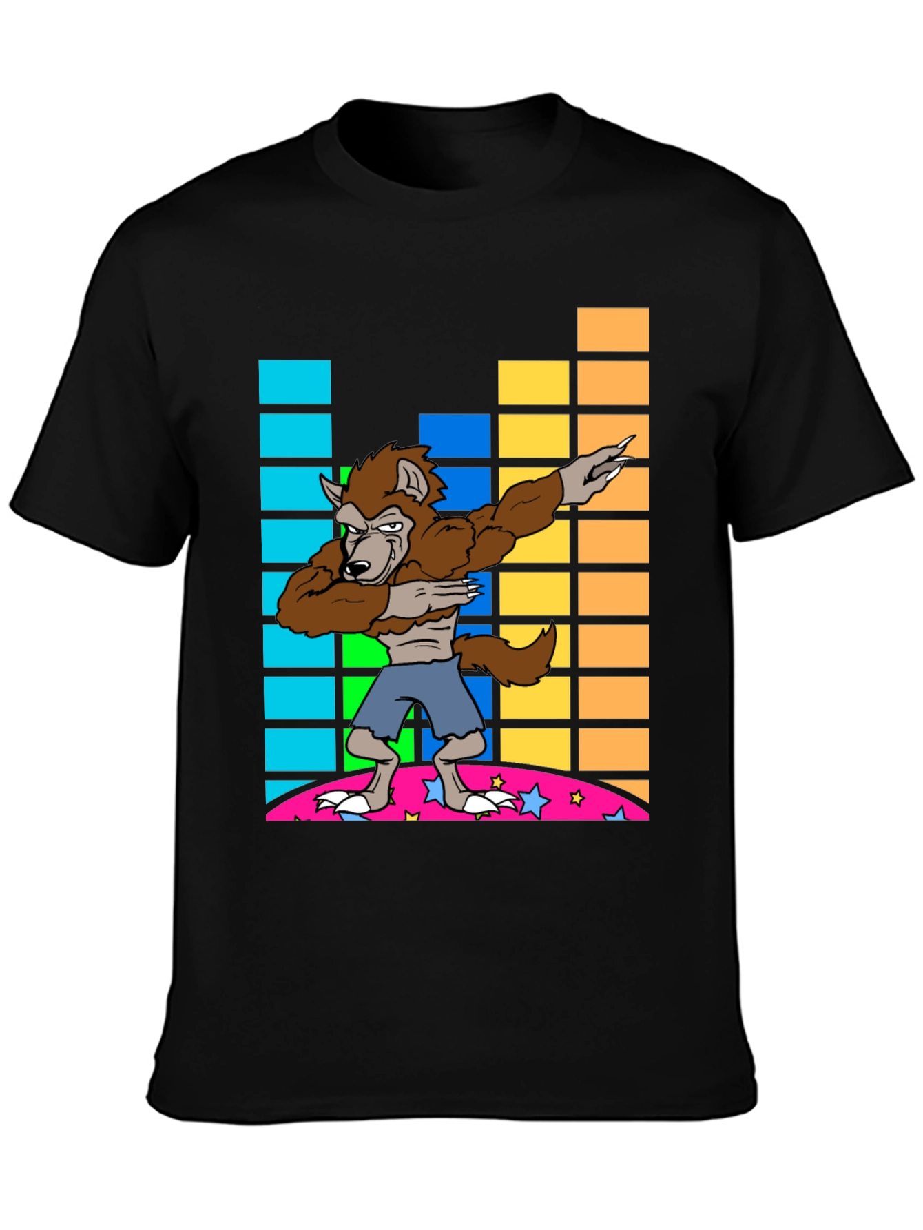 Dabbing Werewolf Graphic Tee - Fun Novelty Shirt