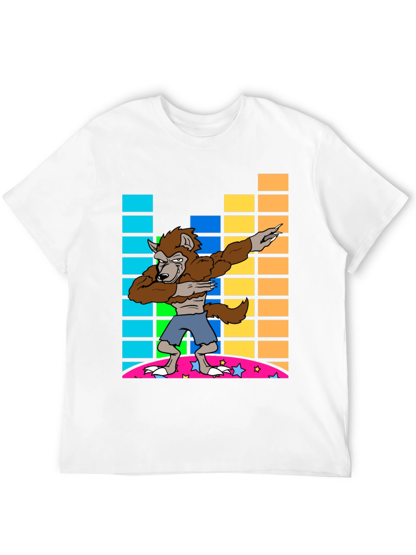 Dabbing Werewolf Graphic Tee - Fun Novelty Shirt
