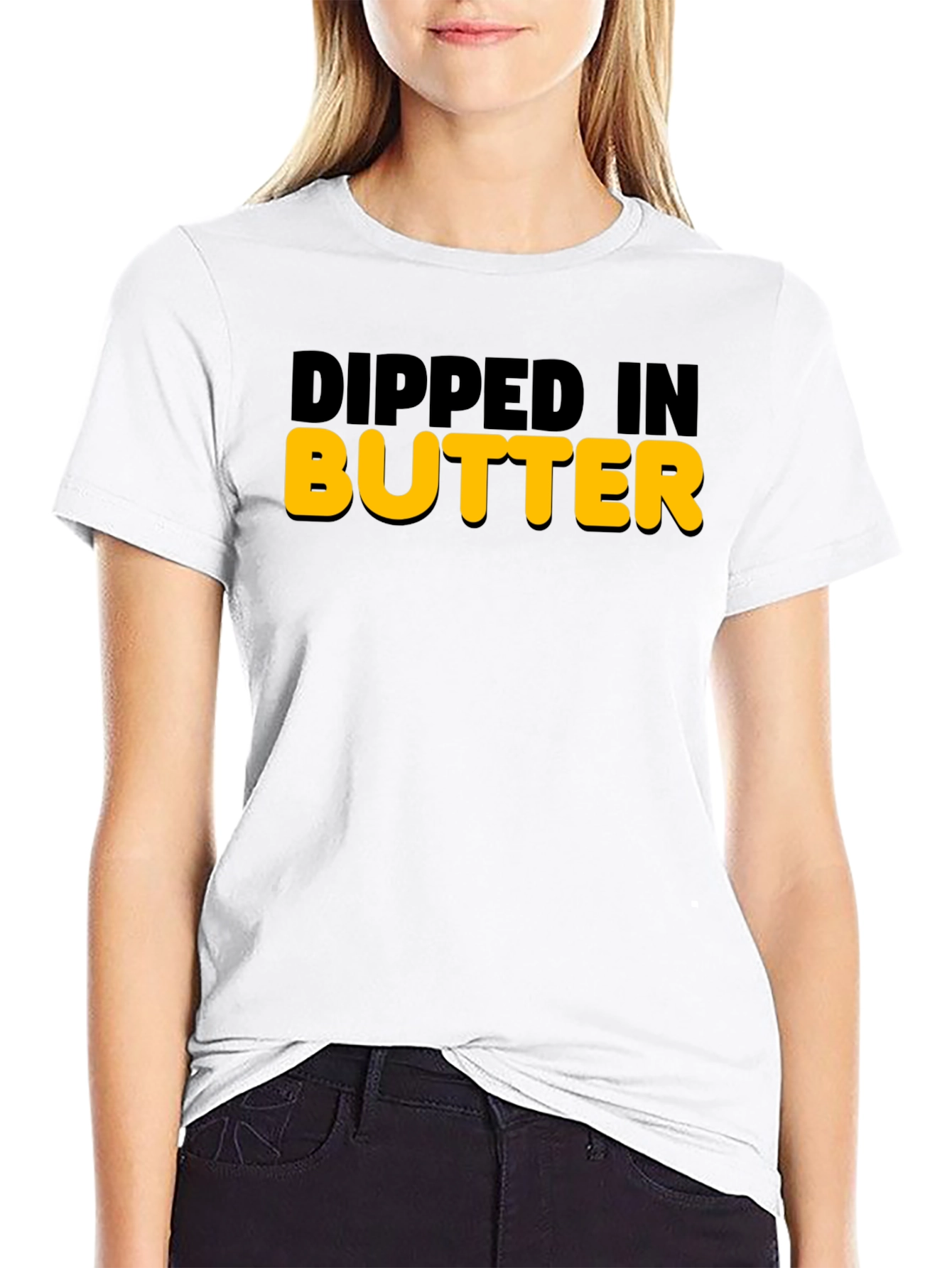 Dipped In Butter Graphic Tee - Mens Novelty Shirt