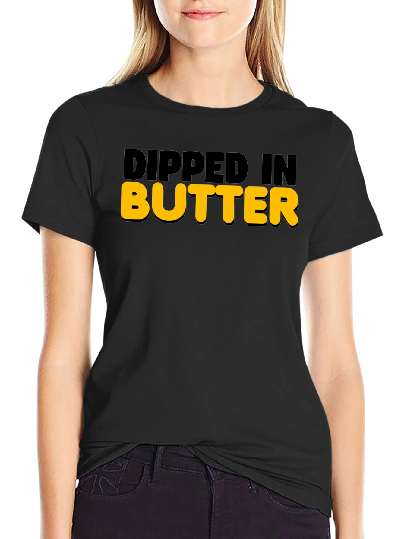 Dipped In Butter Graphic Tee - Mens Novelty Shirt