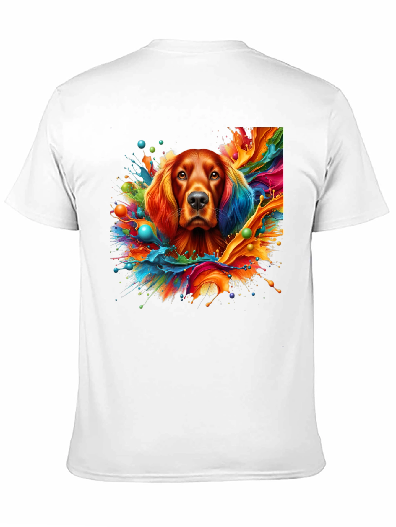 Vibrant Dog Art Black T-Shirt