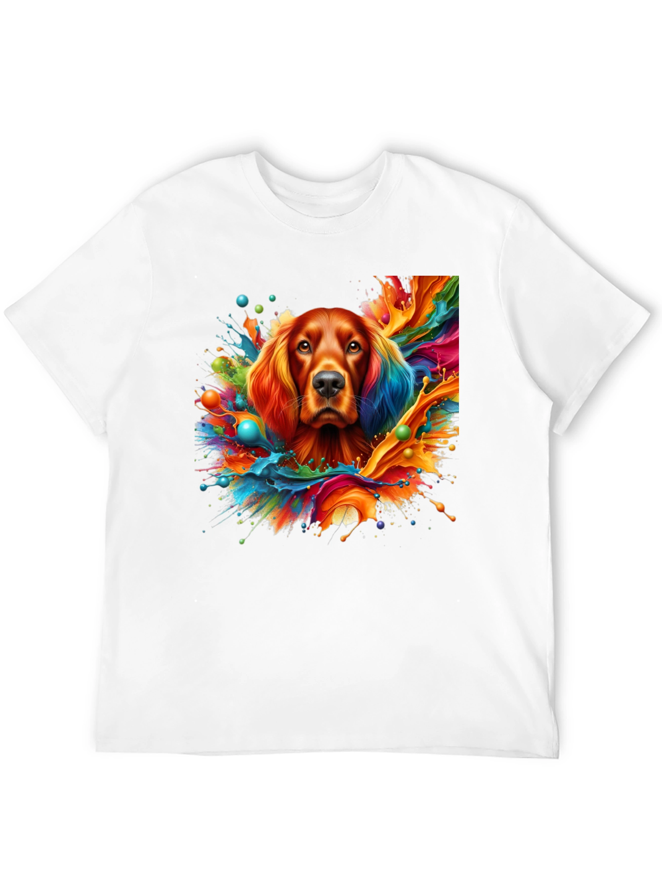 Vibrant Dog Art Black T-Shirt