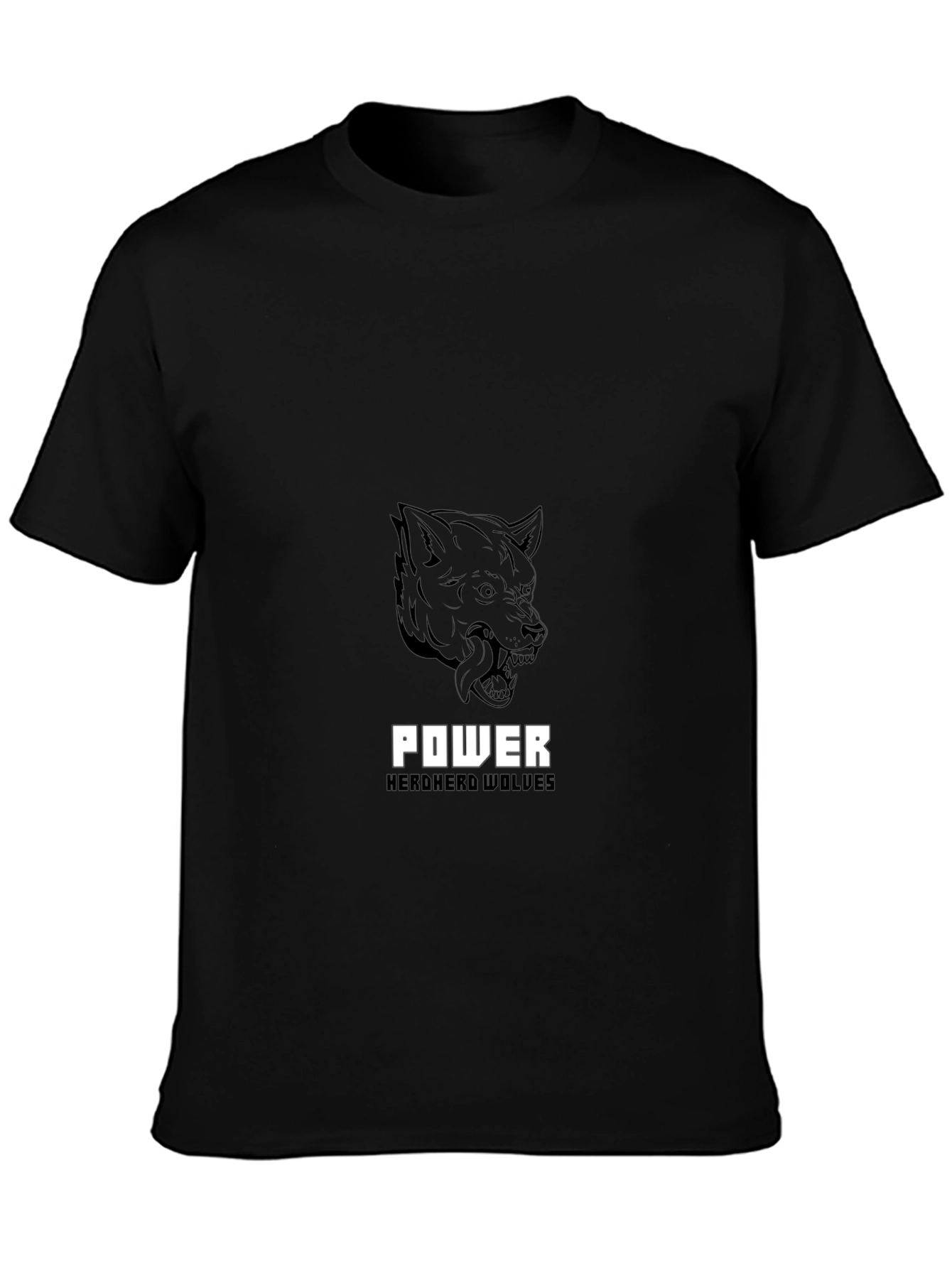 Power Herdherd Wolves Black T-Shirt