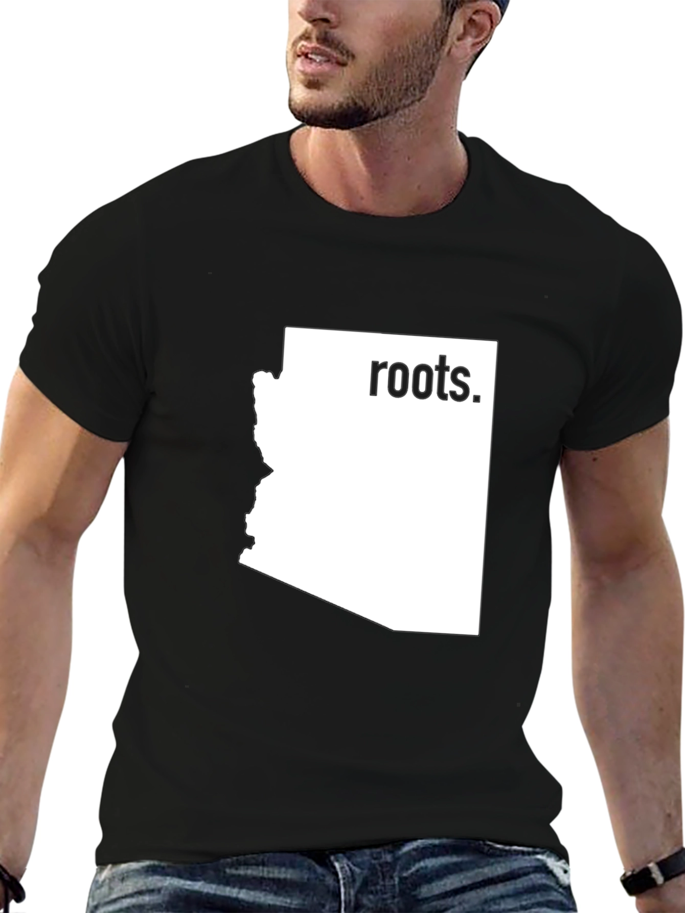 Arizona Roots Graphic Tee - Black Cotton Shirt