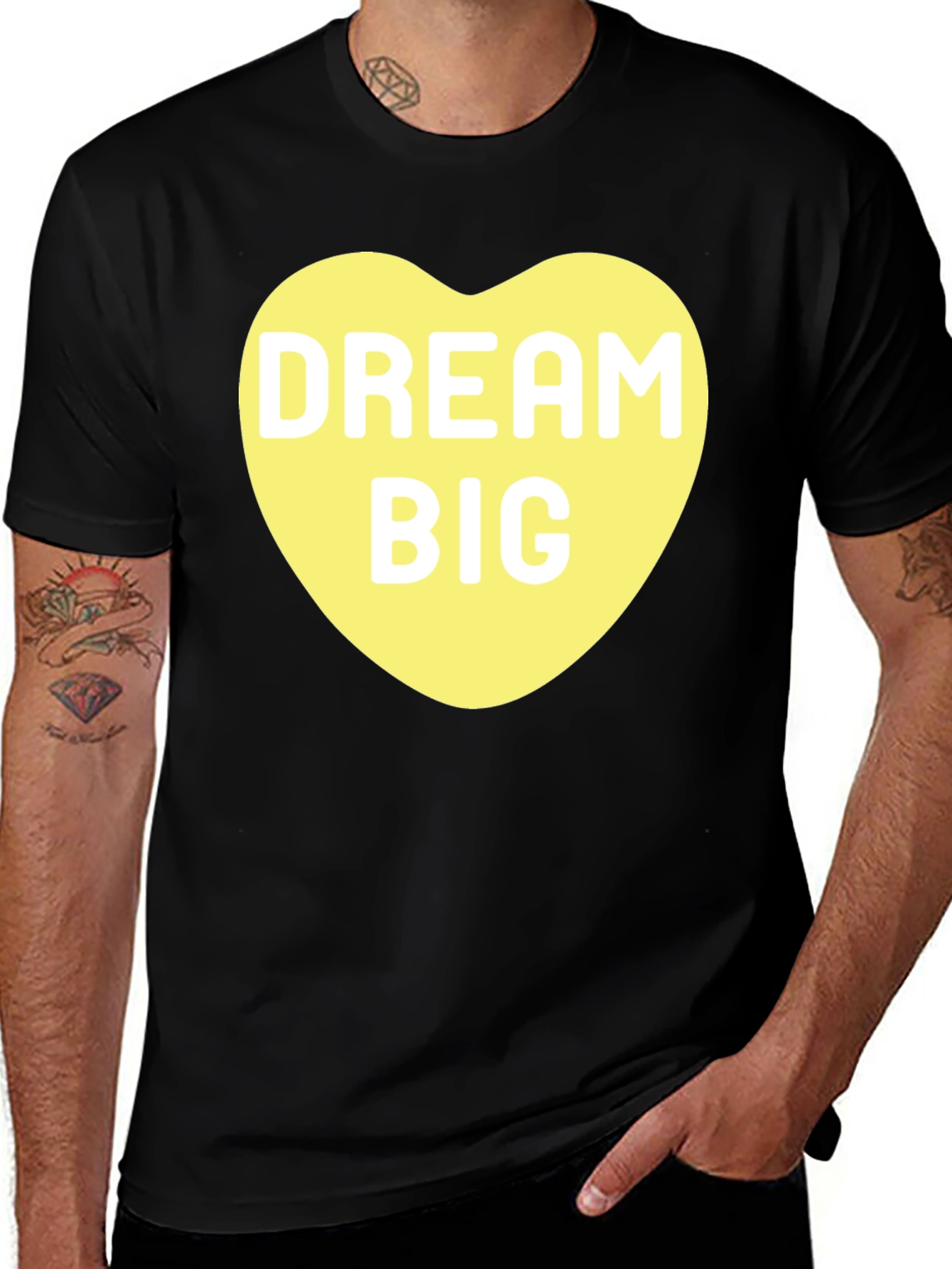 Dream Big Heart Tee - Black