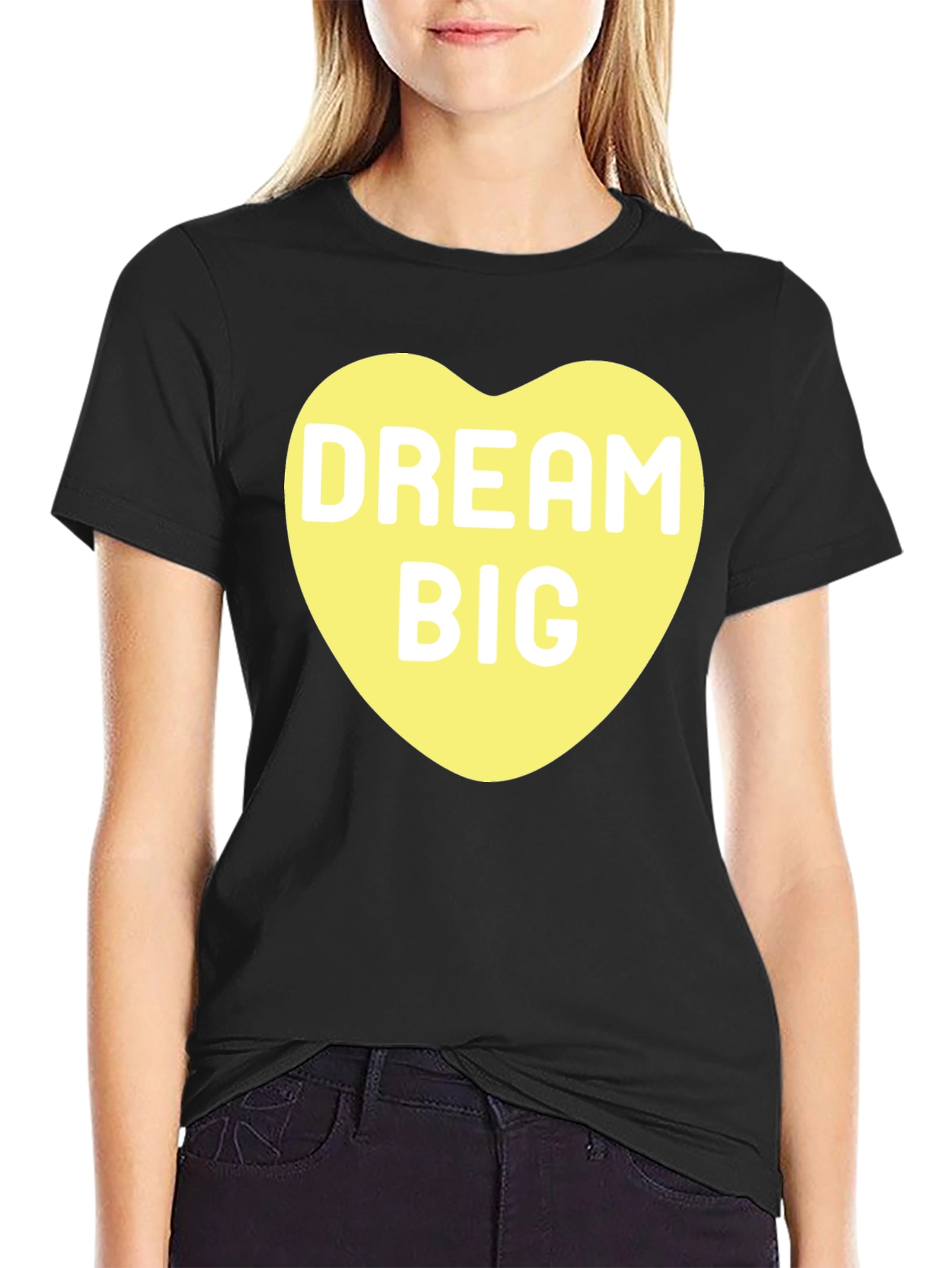 Dream Big Heart Tee - Black