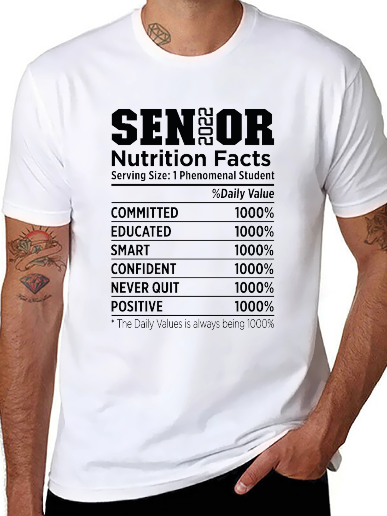 Senior 2022 Nutrition Facts T-Shirt