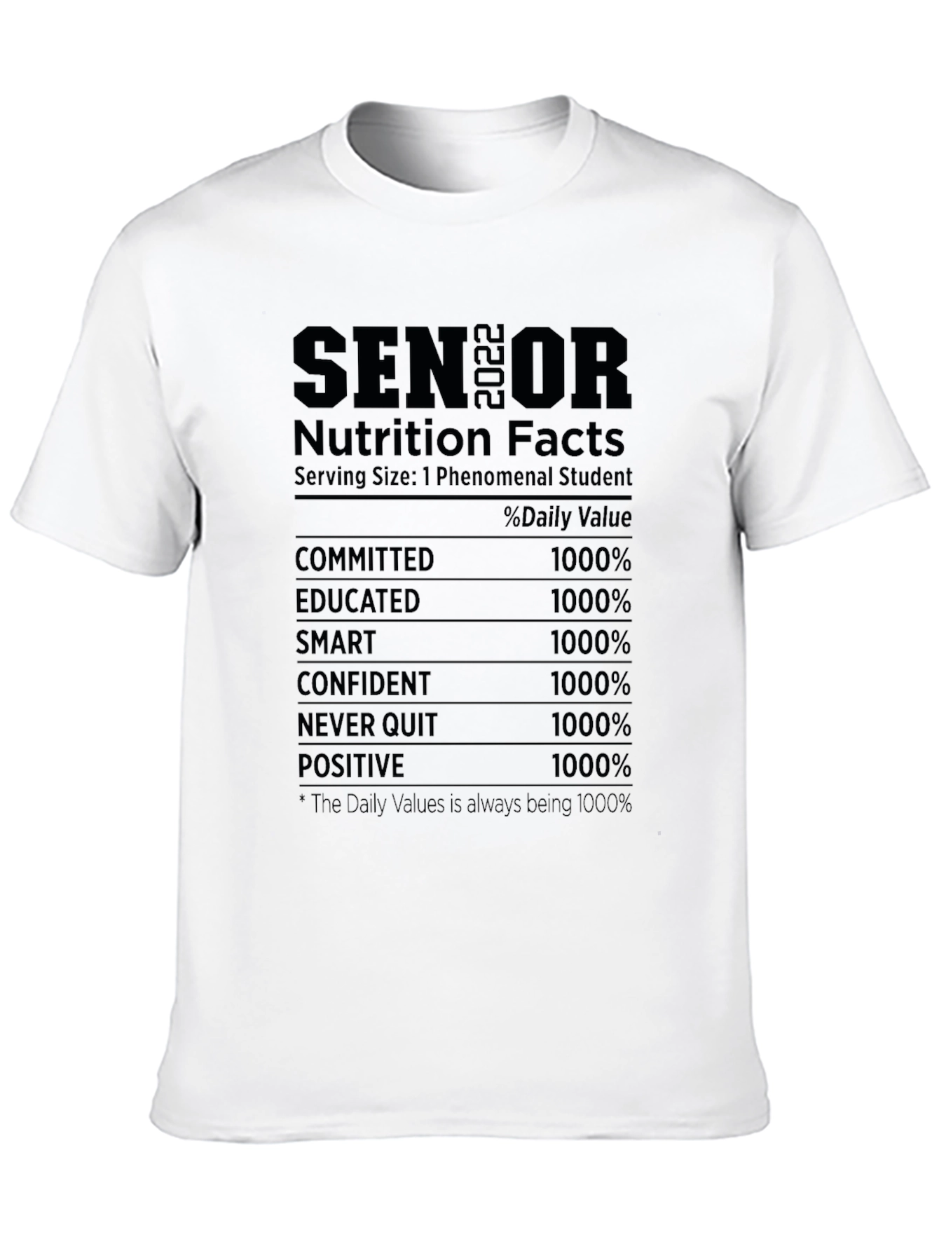 Senior 2022 Nutrition Facts T-Shirt