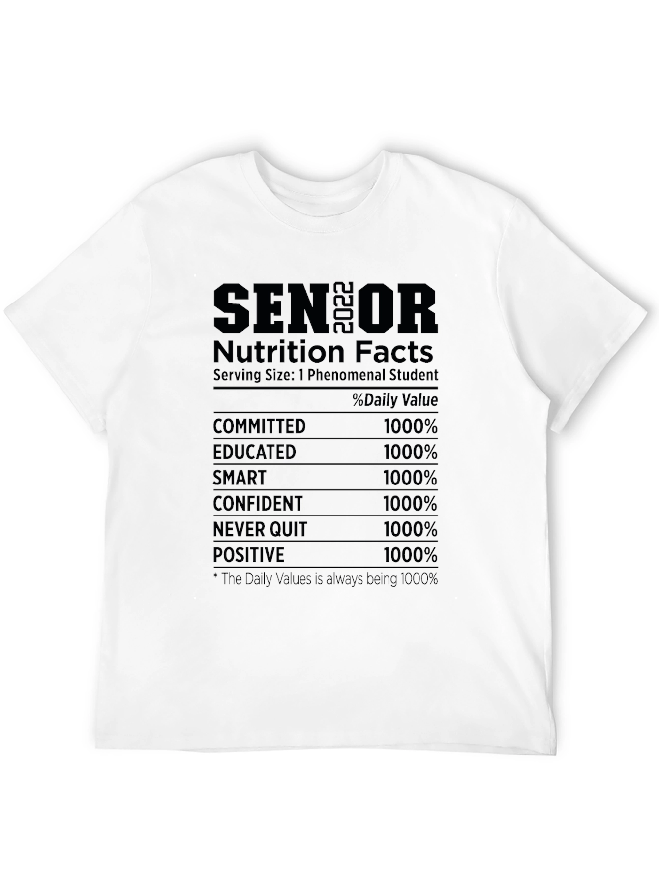 Senior 2022 Nutrition Facts T-Shirt