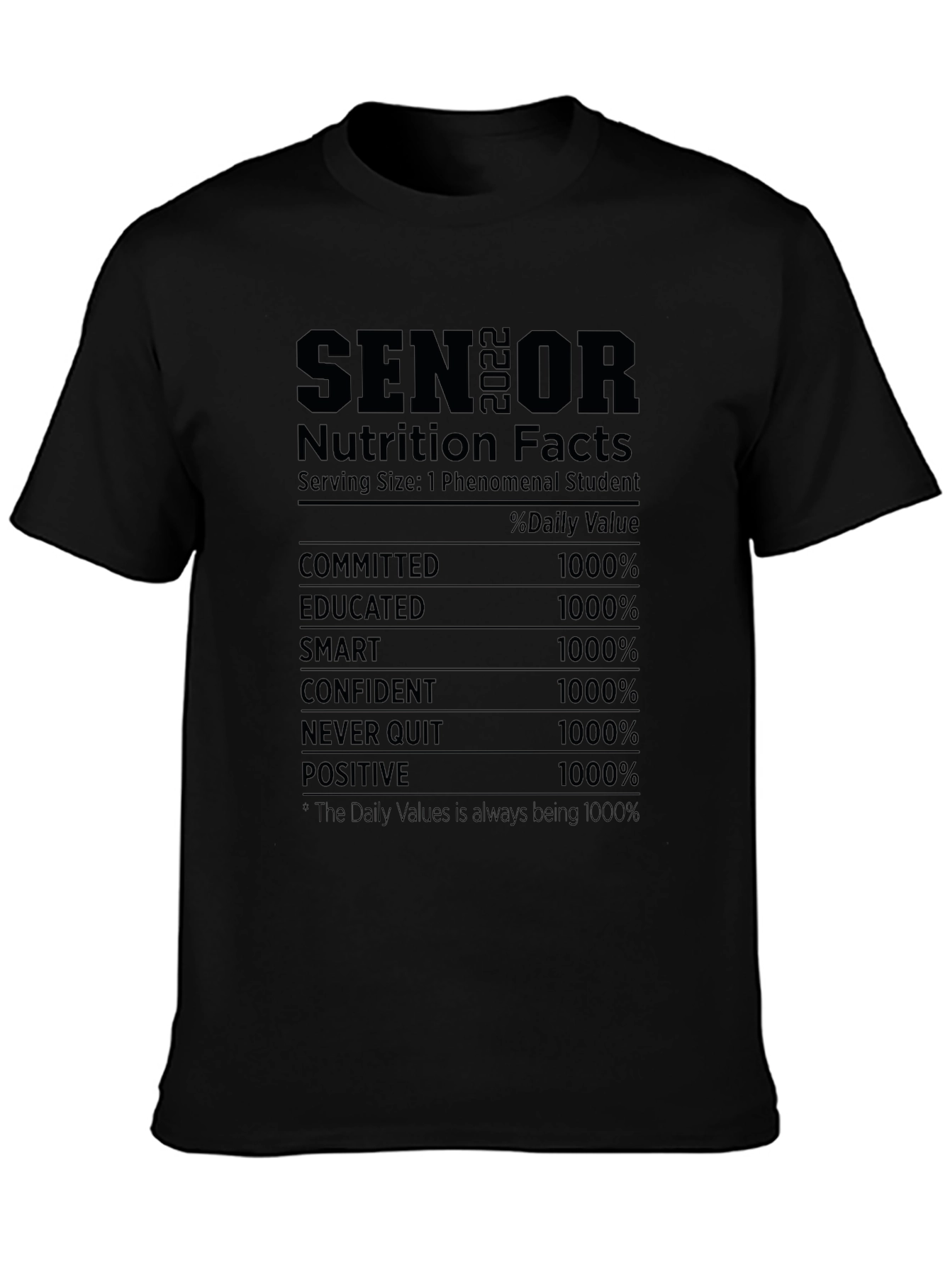 Senior 2022 Nutrition Facts T-Shirt