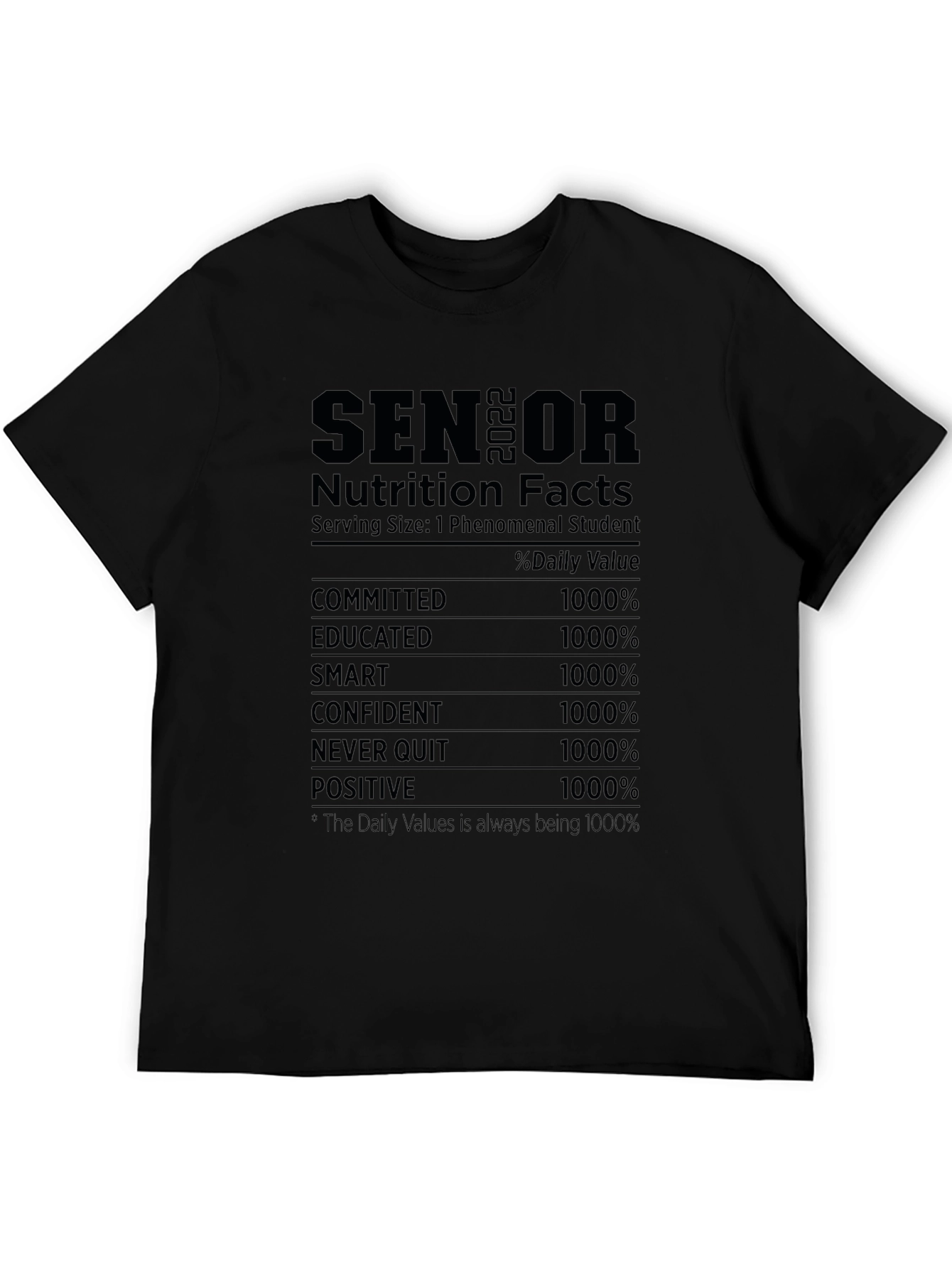 Senior 2022 Nutrition Facts T-Shirt