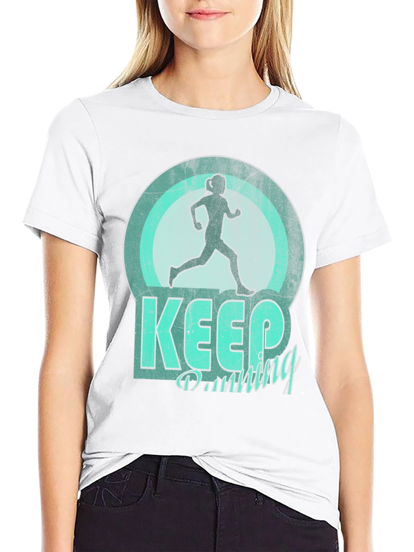 Keep Running Graphic Tee - Black Unisex Shirt