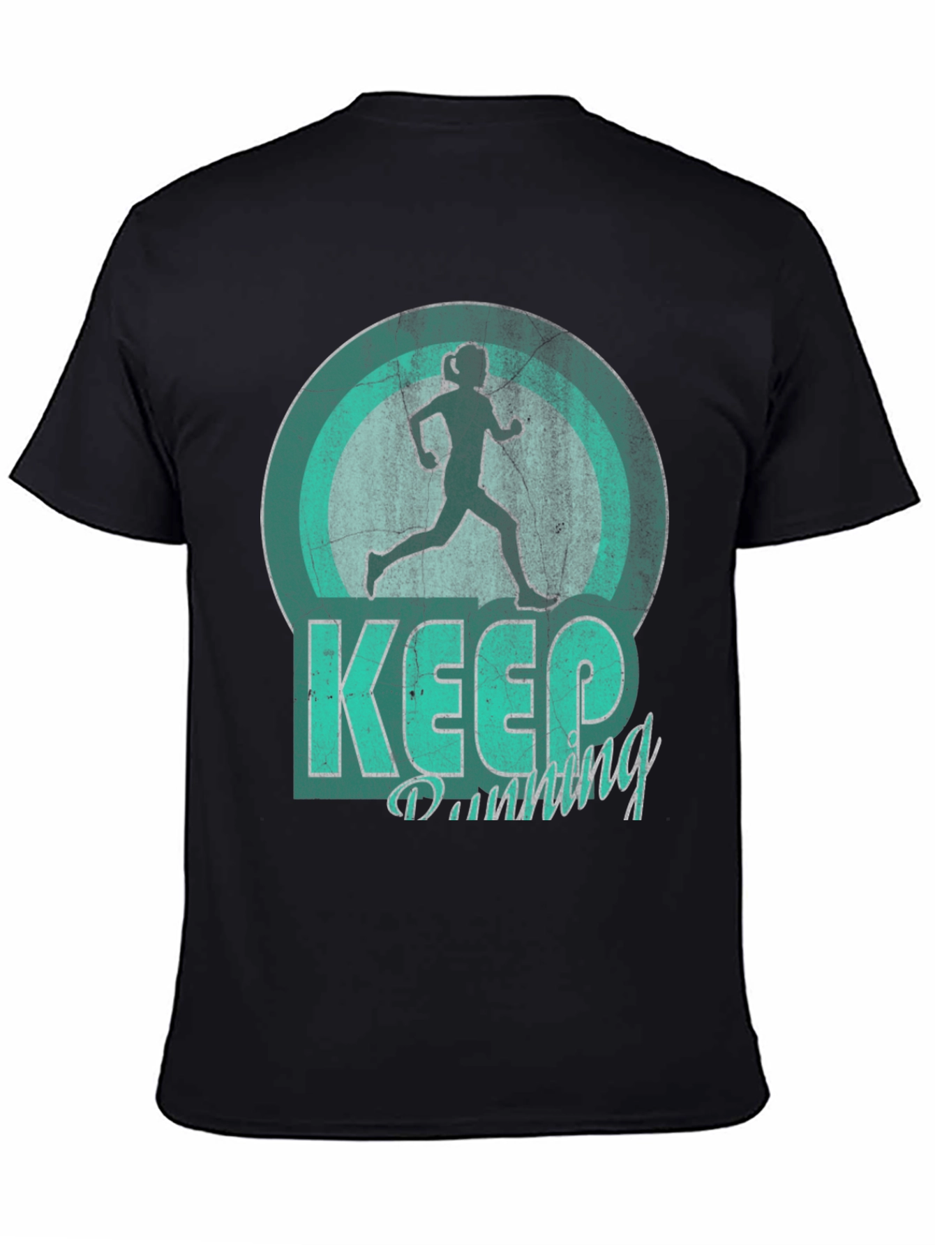 Keep Running Graphic Tee - Black Unisex Shirt